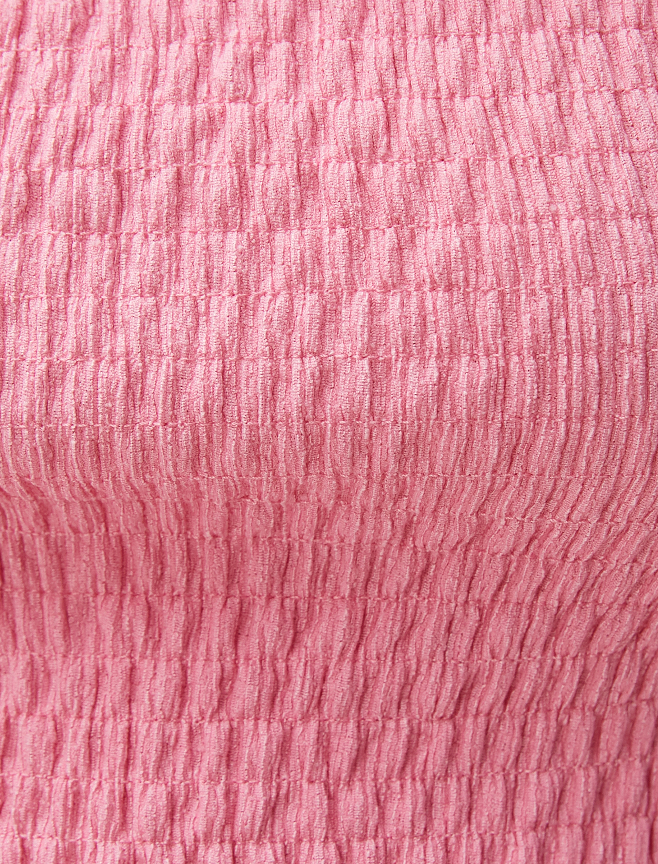   Crop Tişört Gipeli Balon Kollu Kare Yaka Bürümcük