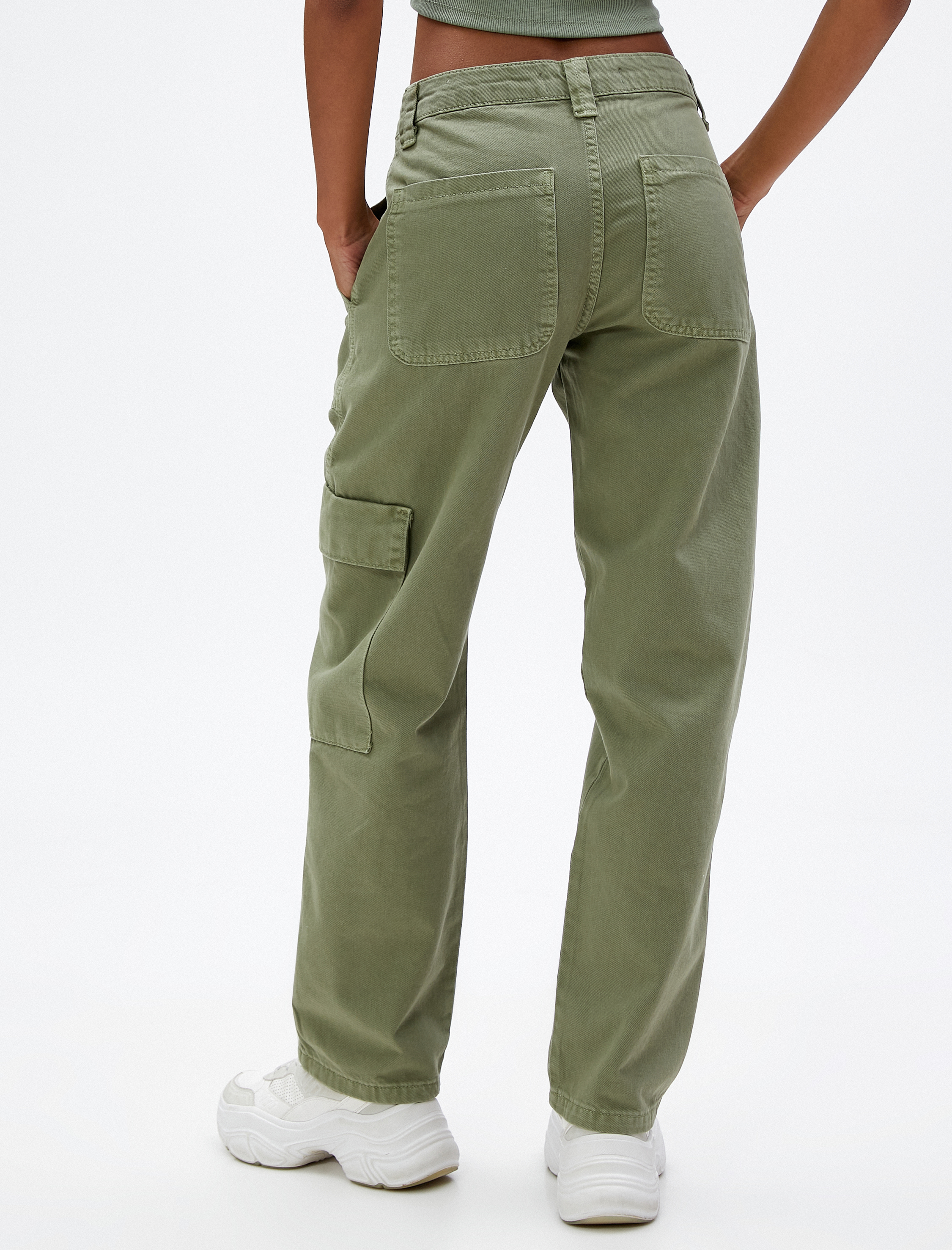   Kargo Pantolon Büyük Cep Detaylı Pamuklu