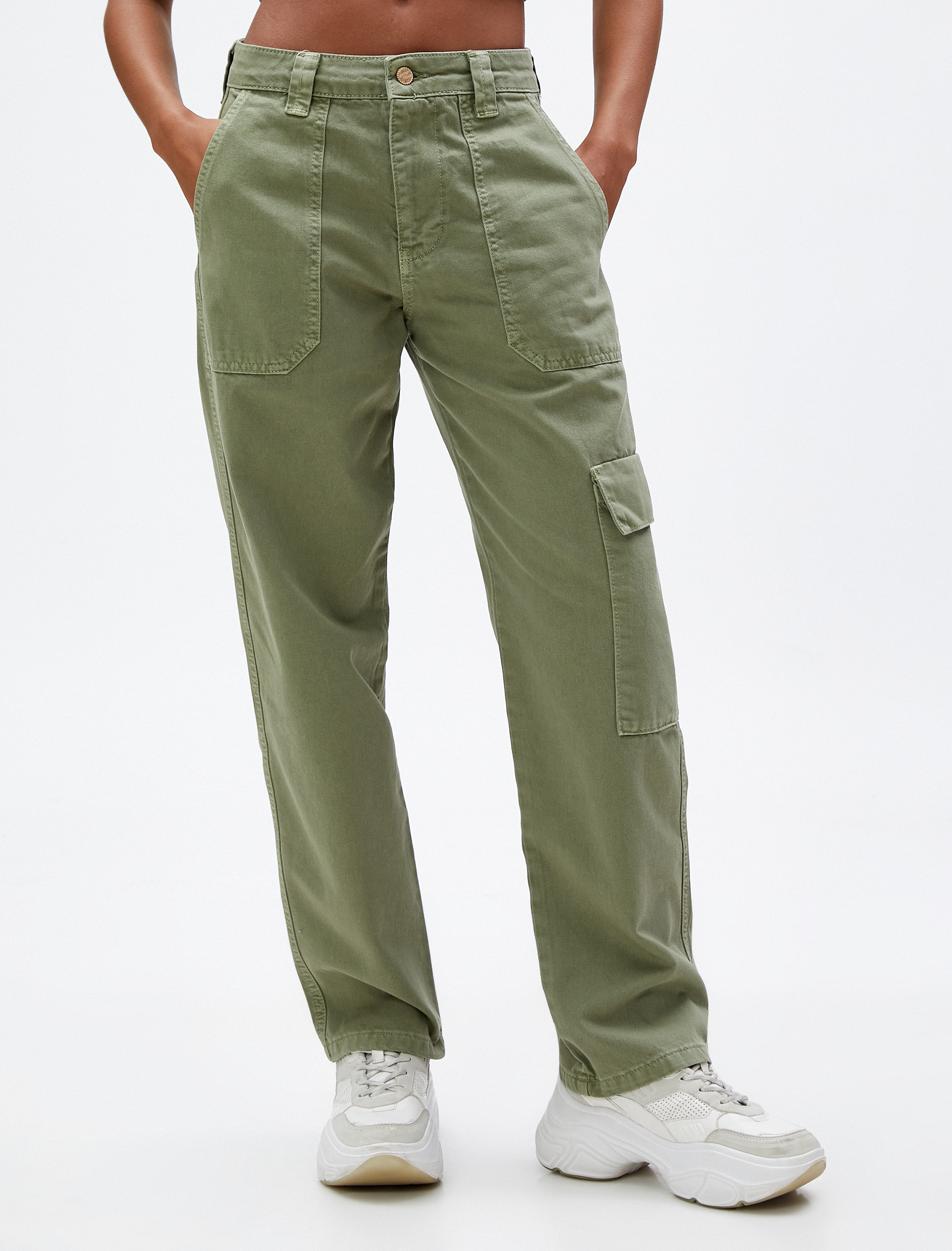   Kargo Pantolon Büyük Cep Detaylı Pamuklu