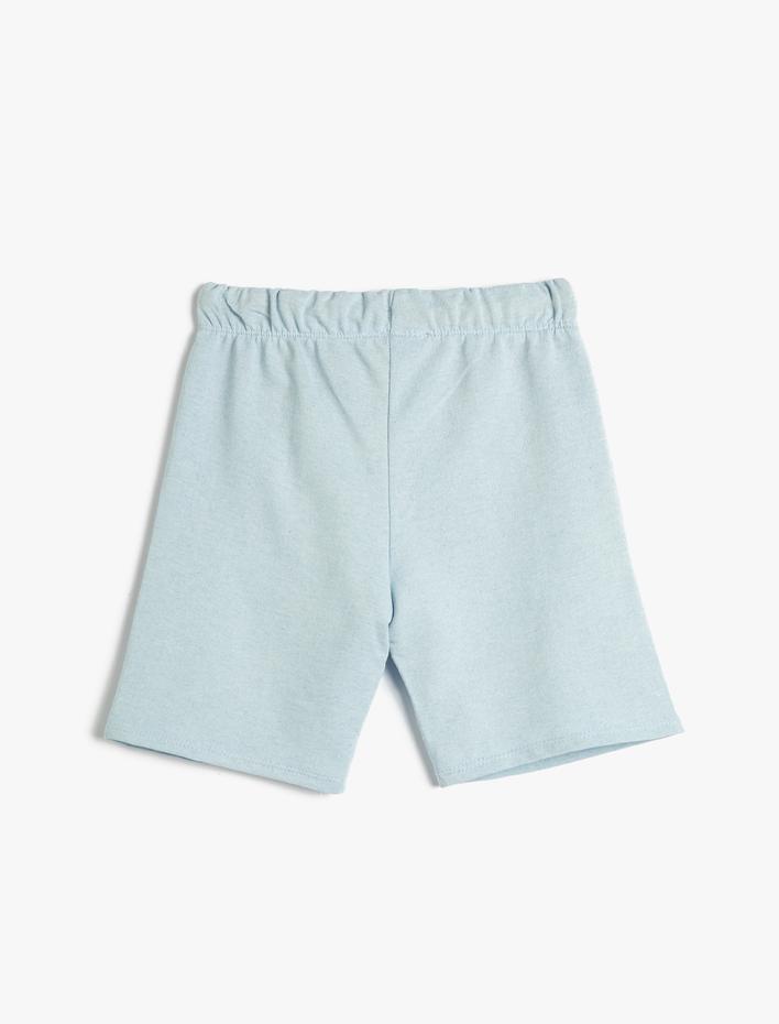 Erkek Çocuk Şort Cepli Beli Lastikli Baskı Detaylı