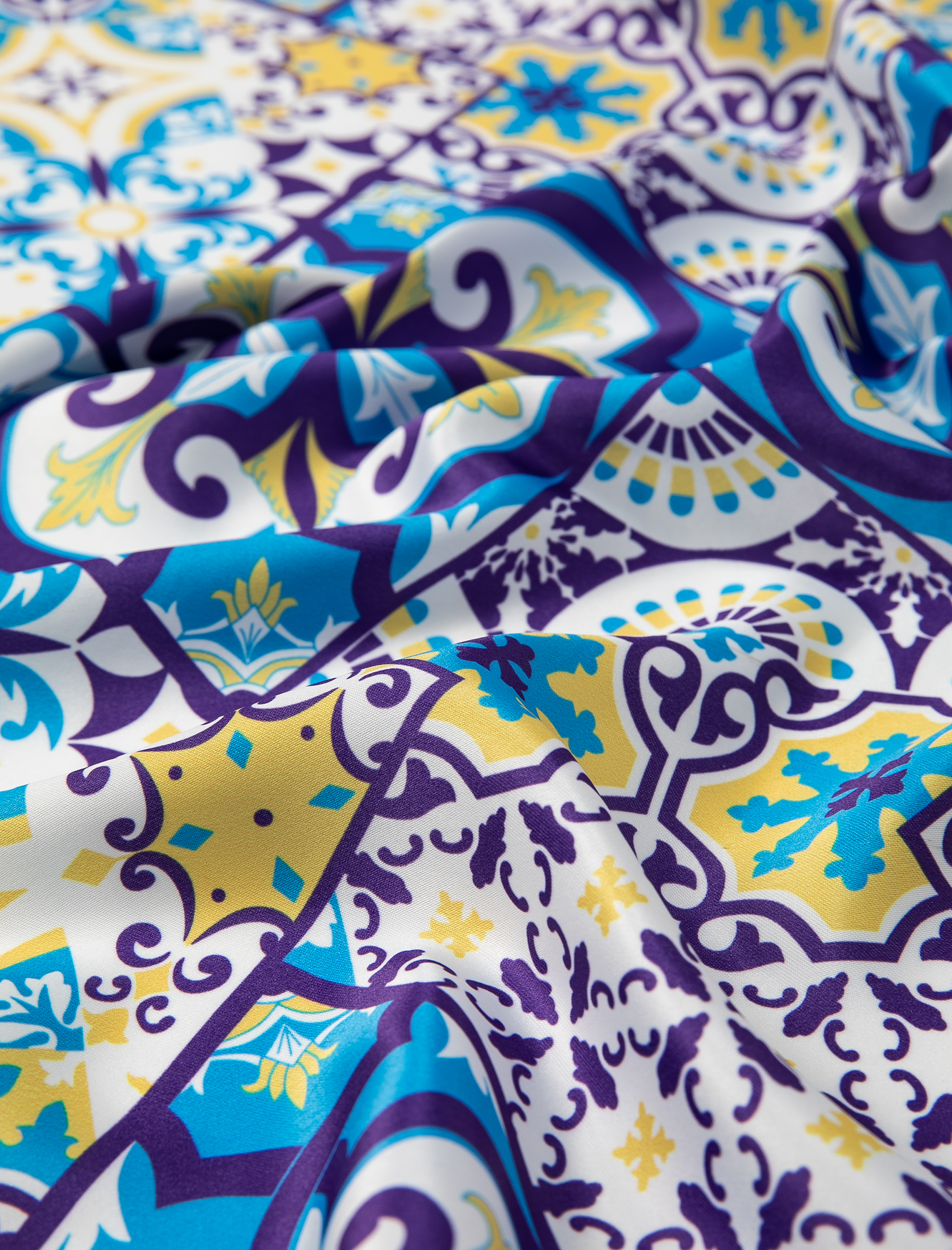  Kadın Bandana Floral Baskılı Parlak