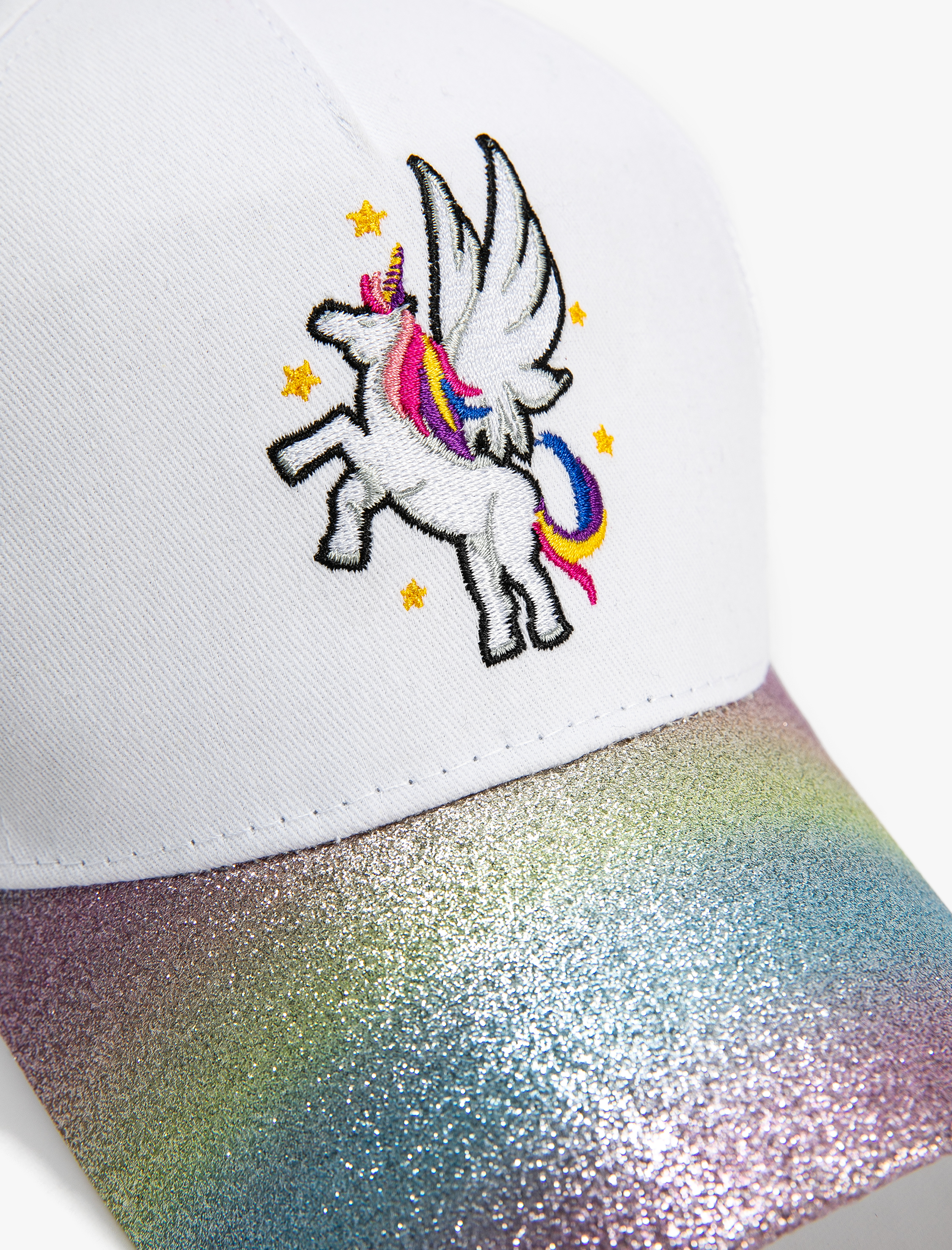  Kız Çocuk Unicorn Şapka Simli İşlemeli