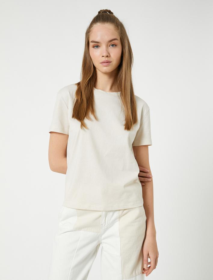  Basic Tişört Kısa Kollu Bisiklet Yaka Pamuklu