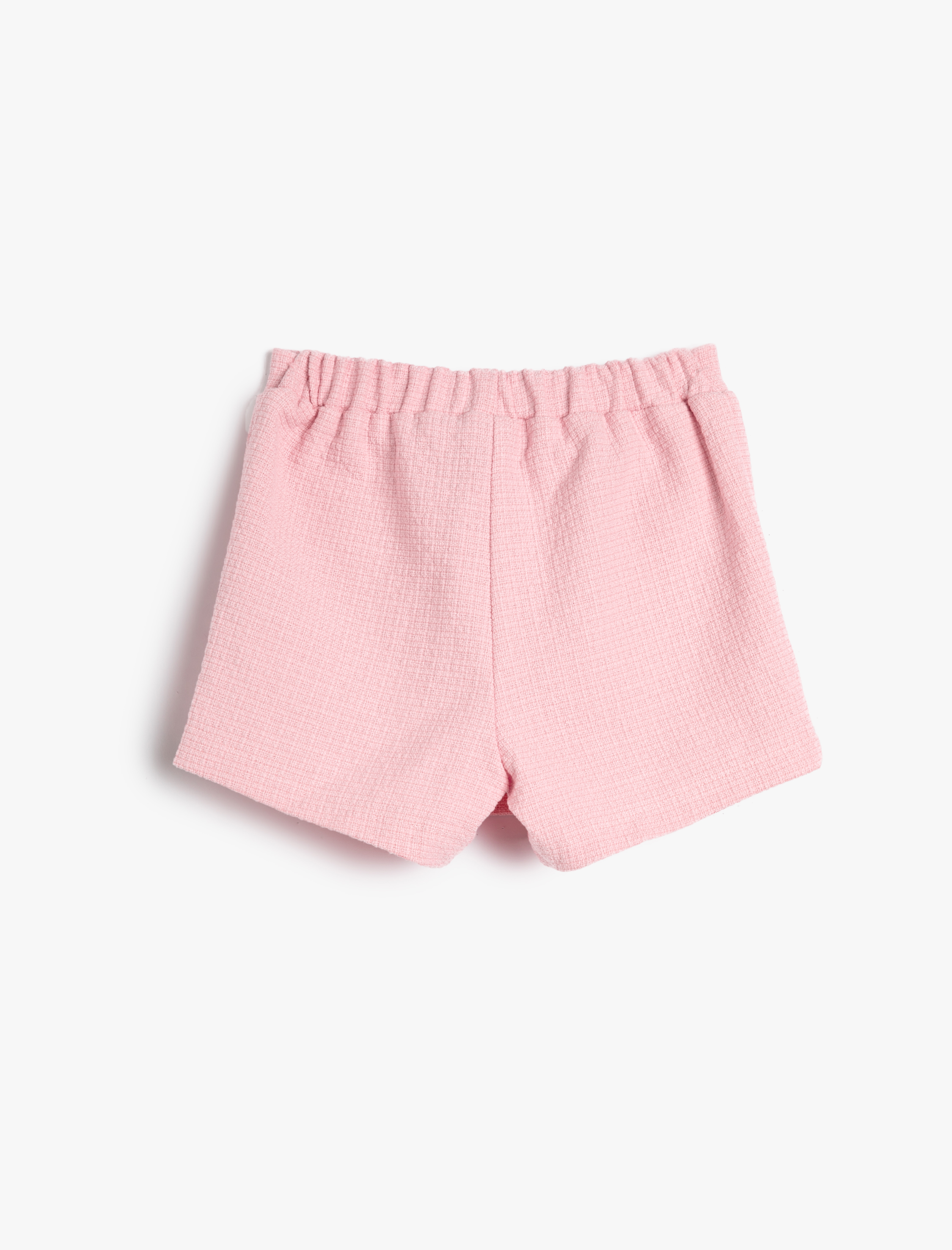  Kız Çocuk Şort Etek Tüvit Kruvaze Düğme Detaylı