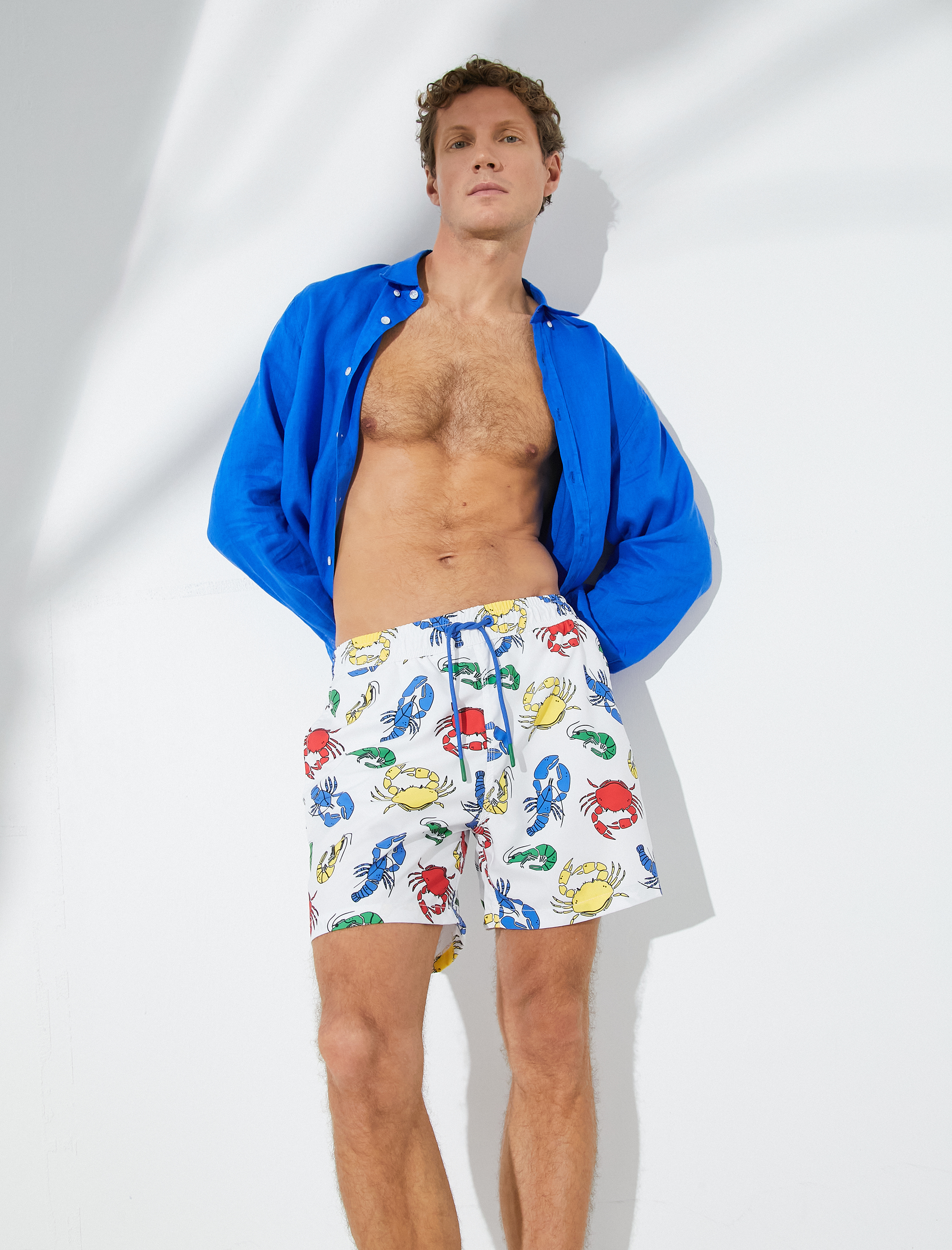   Deniz Şortu Animal Baskılı Beli Bağcıklı Cepli