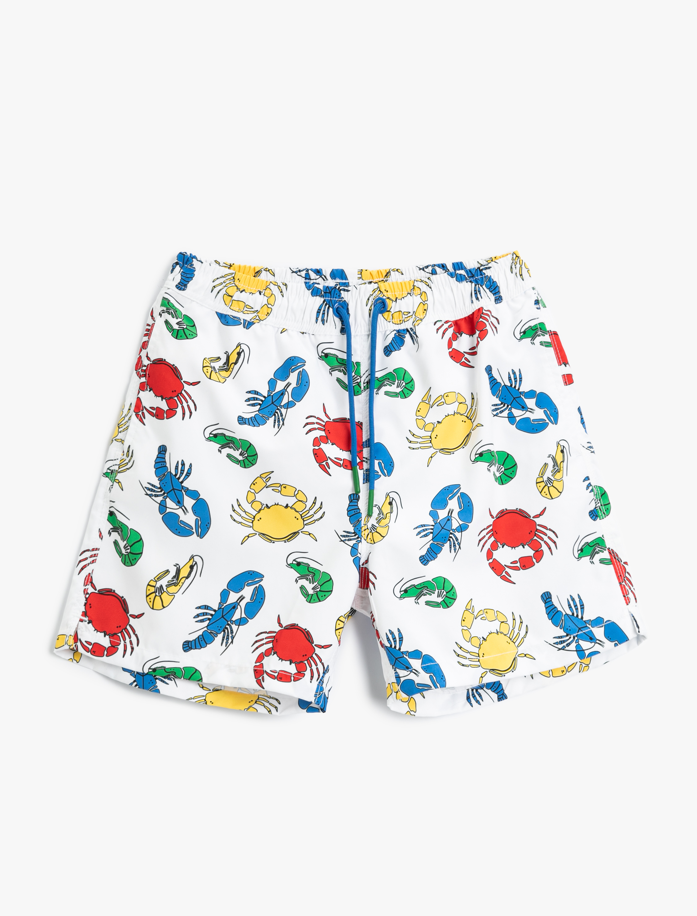   Deniz Şortu Animal Baskılı Beli Bağcıklı Cepli