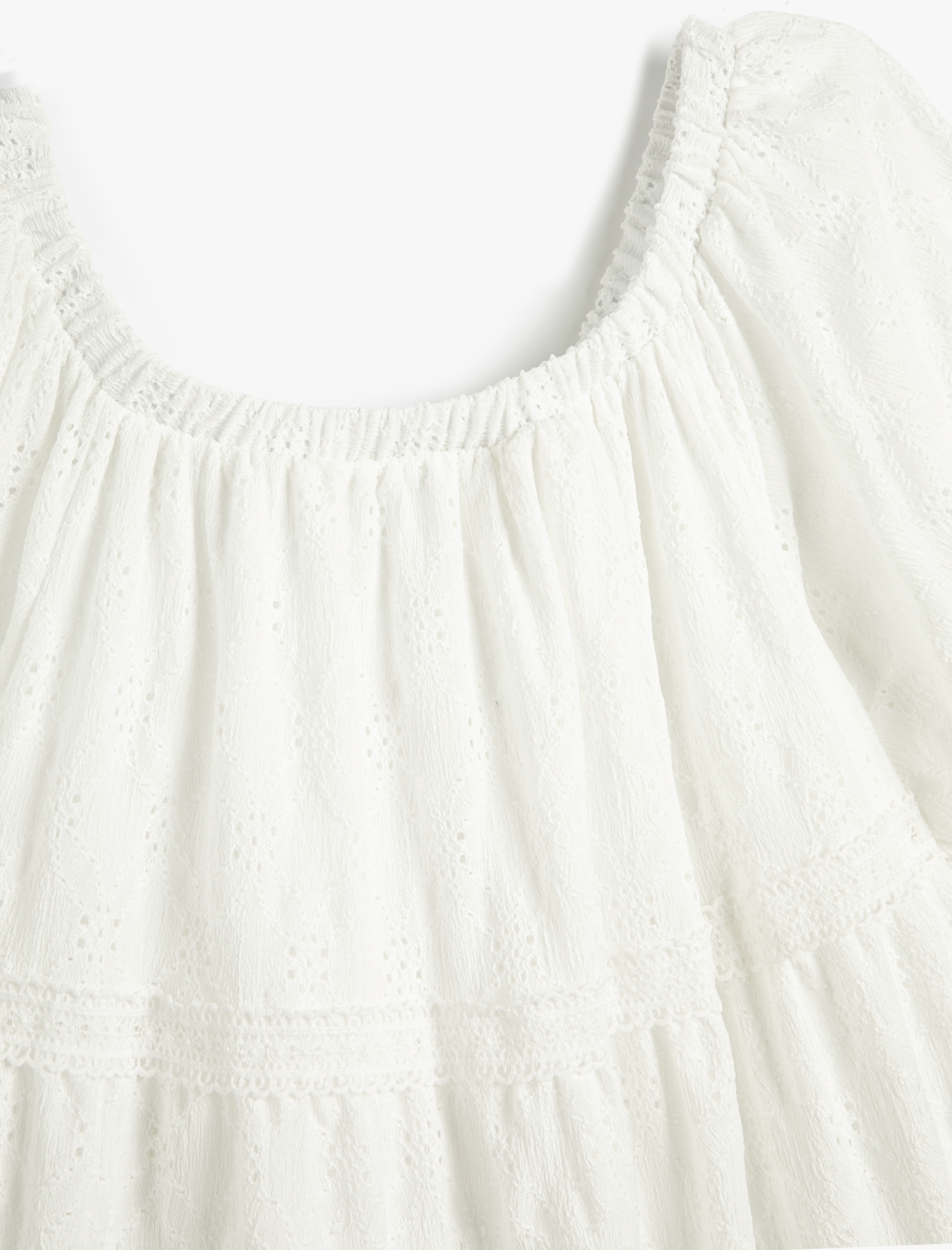   Fisto Elbise Balon Kol Katlı