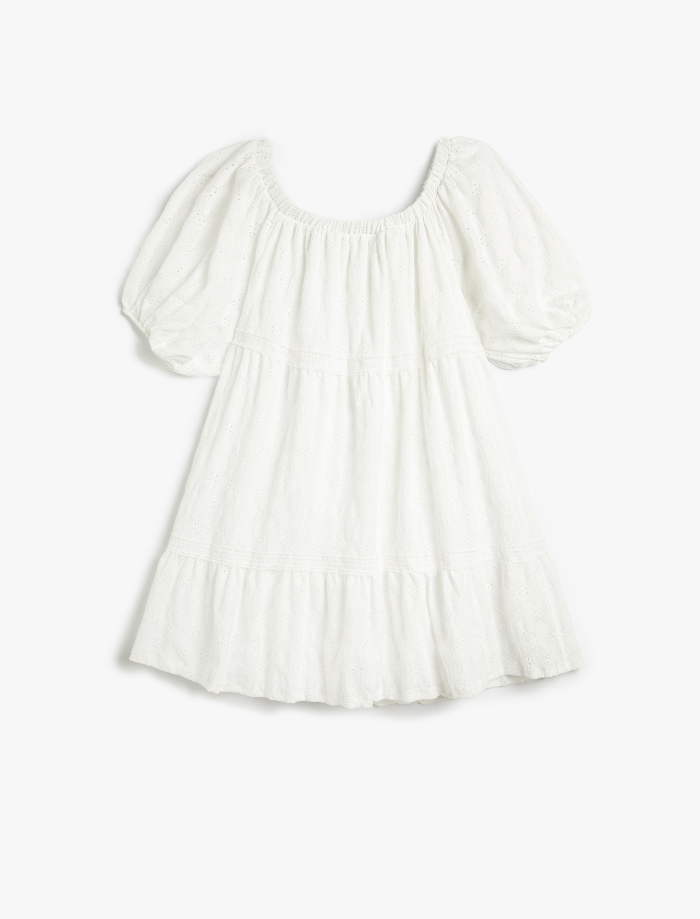   Fisto Elbise Balon Kol Katlı