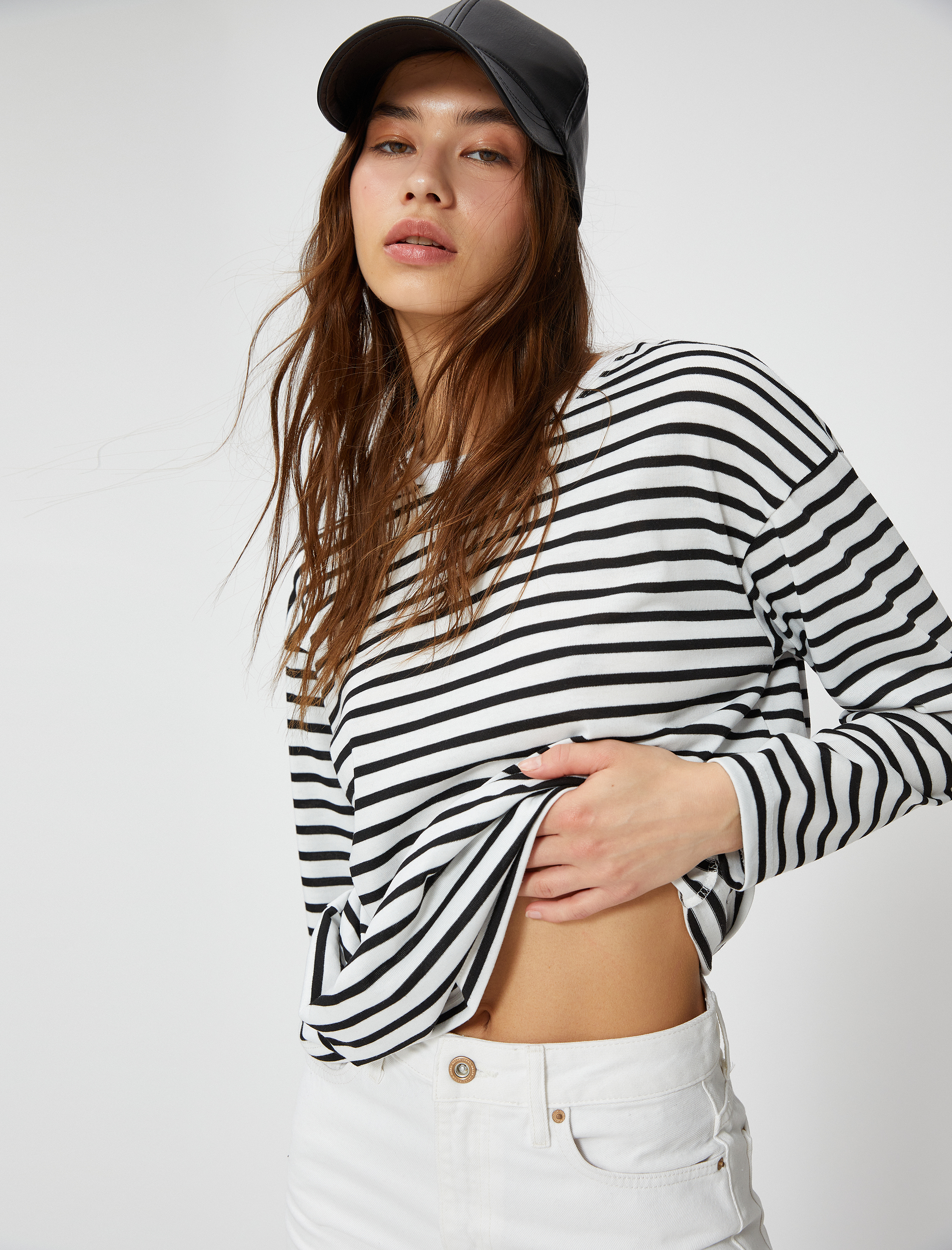   Uzun Kollu Tişört Bisiklet Yaka Basic