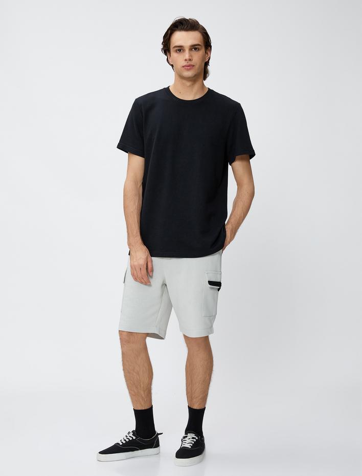  Kargo Şort Beli Bağcıklı Cep Detaylı