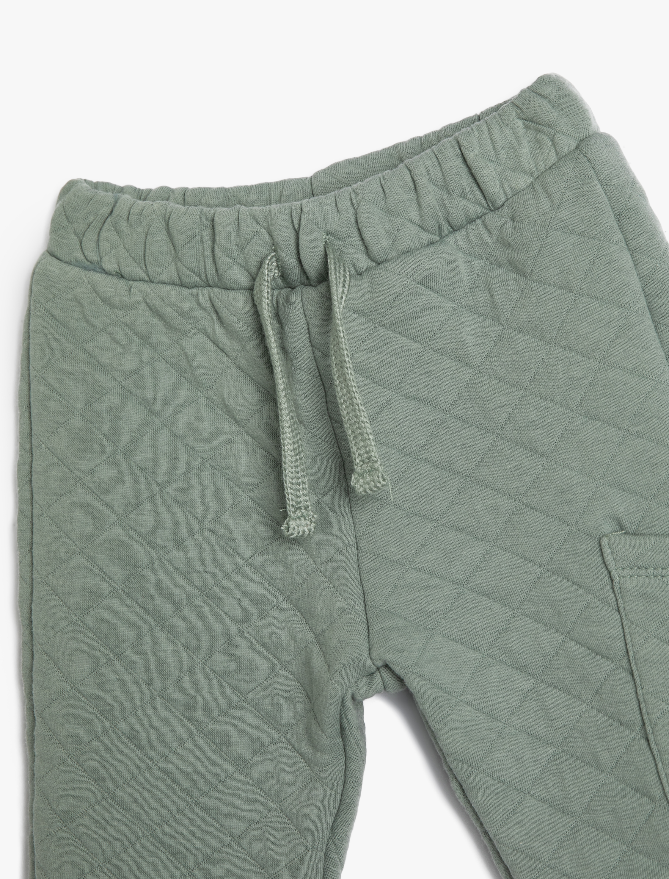 Erkek Bebek Jogger Kapitone Eşofman Altı Beli Bağlamalı Cep Detaylı Pamuklu