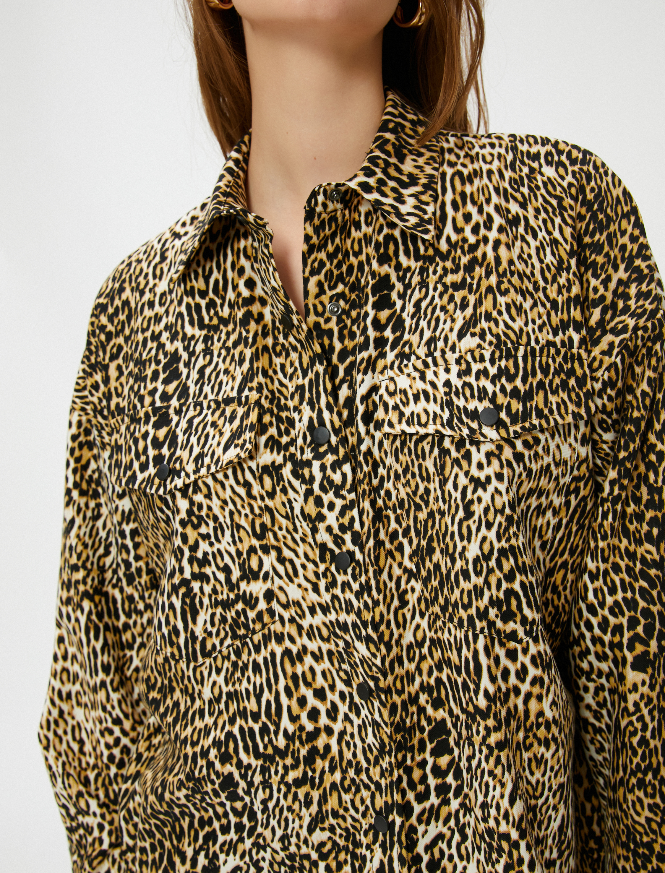   Viskon Gömlek Uzun Kollu Cepli