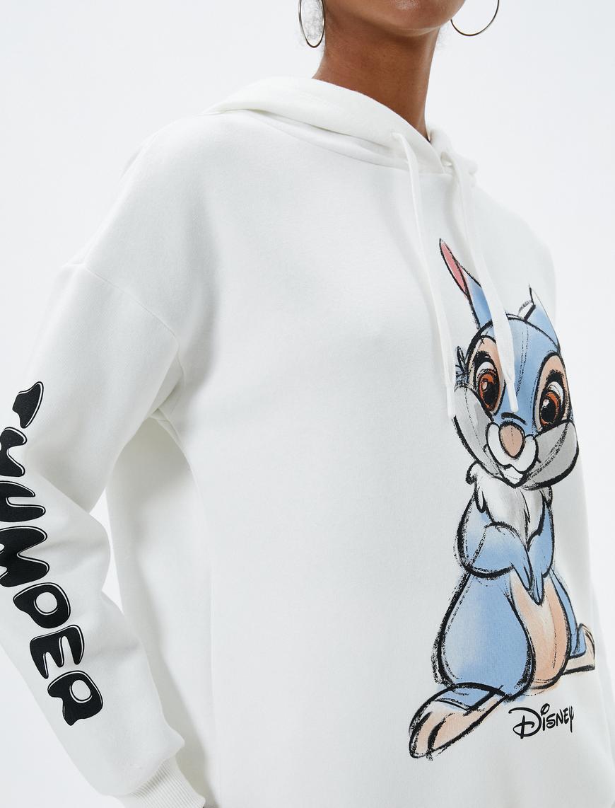   Kapşonlu Bambi Sweatshirt Baskılı Lisanslı Uzun Kollu