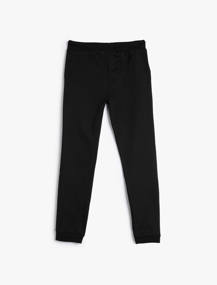 Erkek Çocuk Jogger Eşofman Altı Beli Bağlamalı Cepli Şardonlu Baskılı