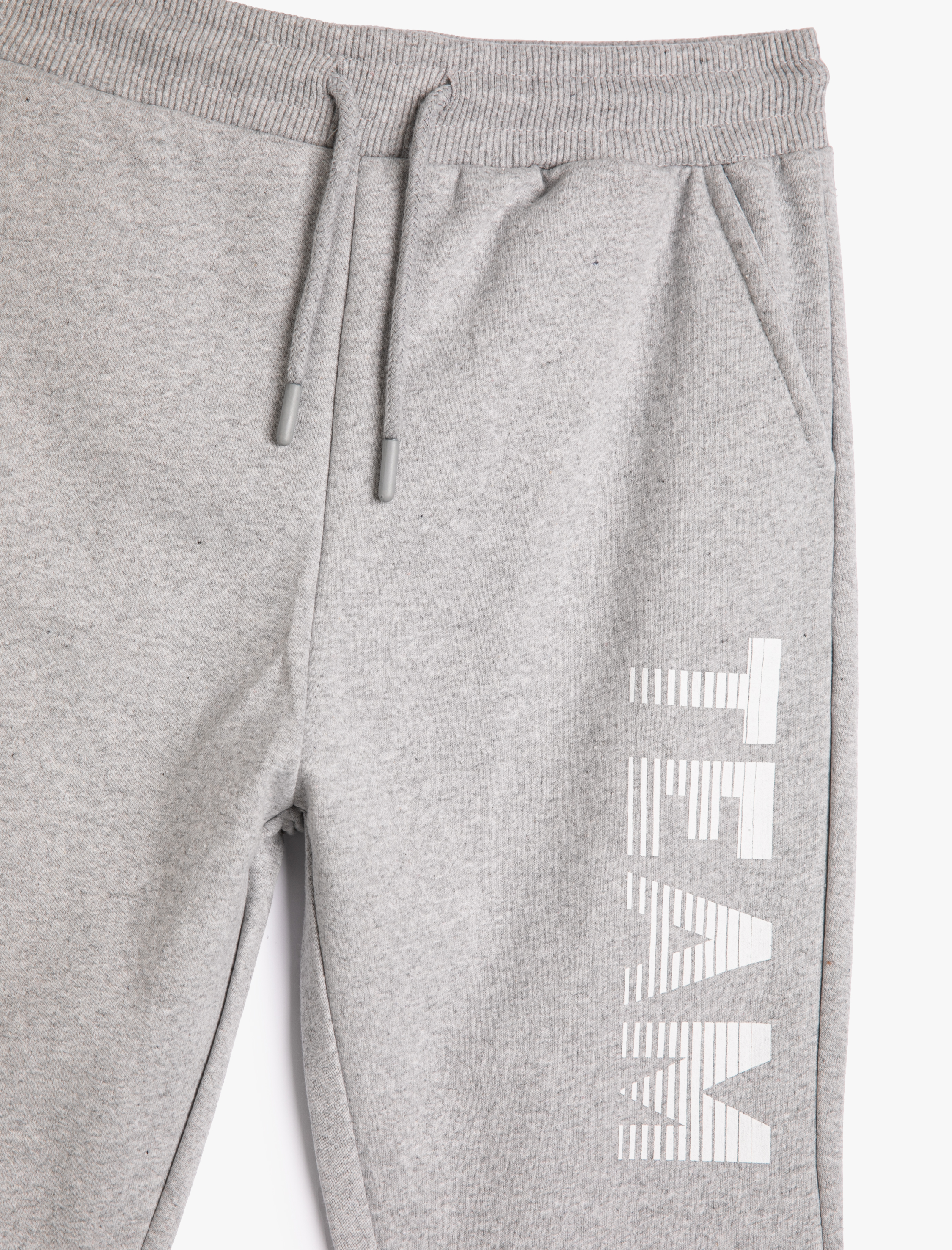  Erkek Çocuk Jogger Eşofman Altı Cepli Beli Bağlamalı Baskı Detaylı