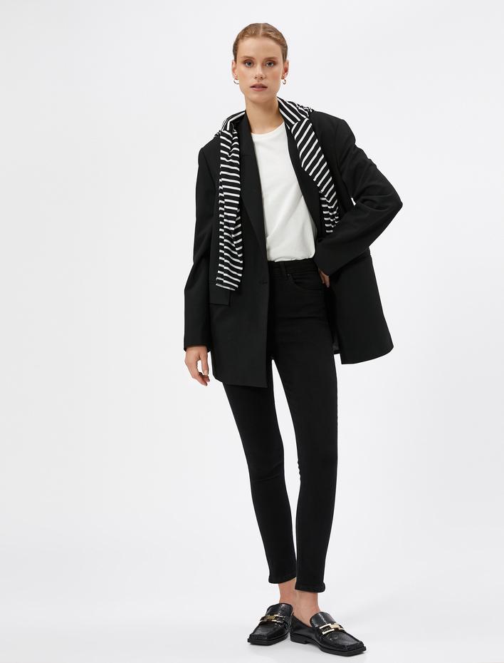  Yüksek Bel Kot Pantolon Dar Paça - Carmen Jeans