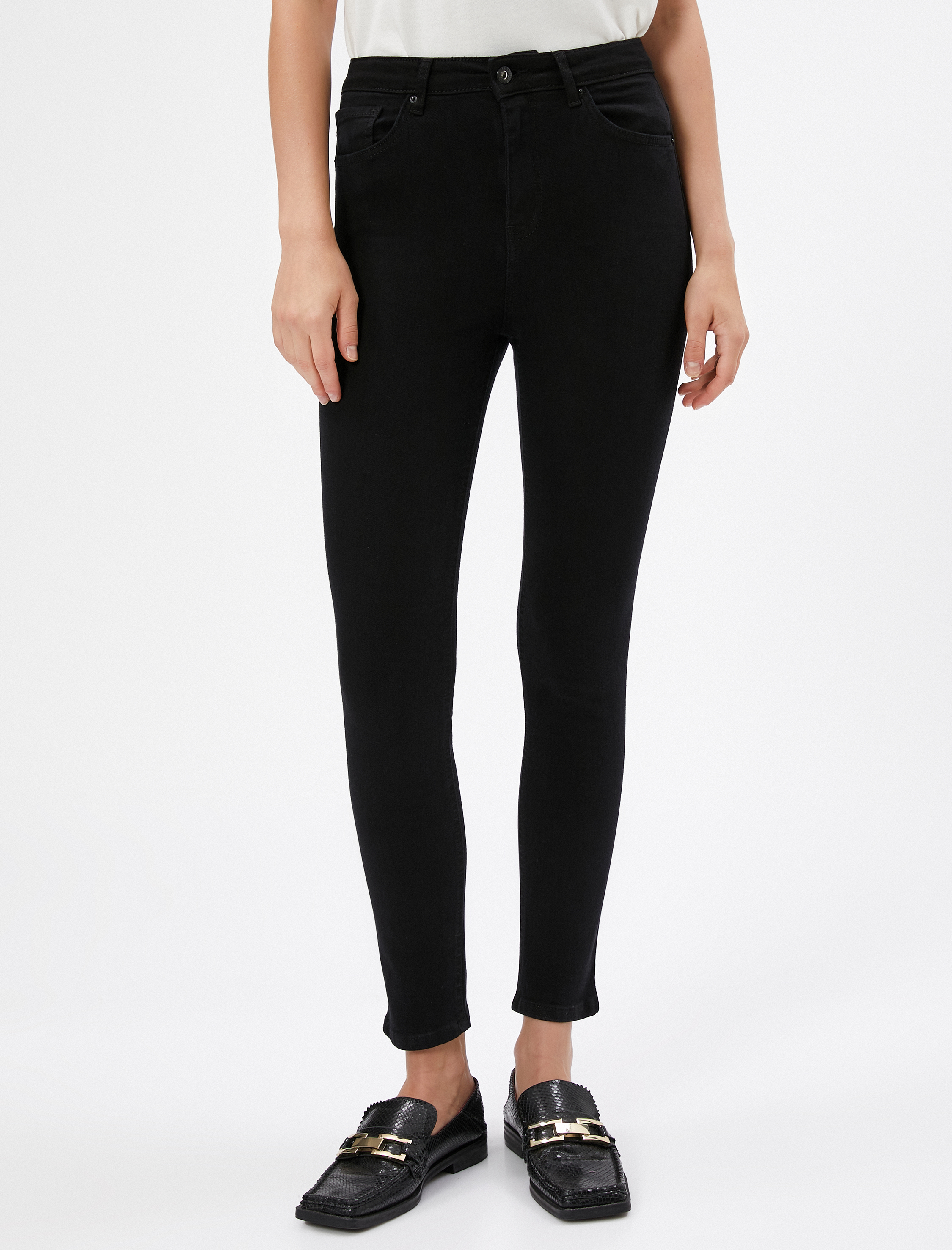   Yüksek Bel Kot Pantolon Dar Paça - Carmen Jeans