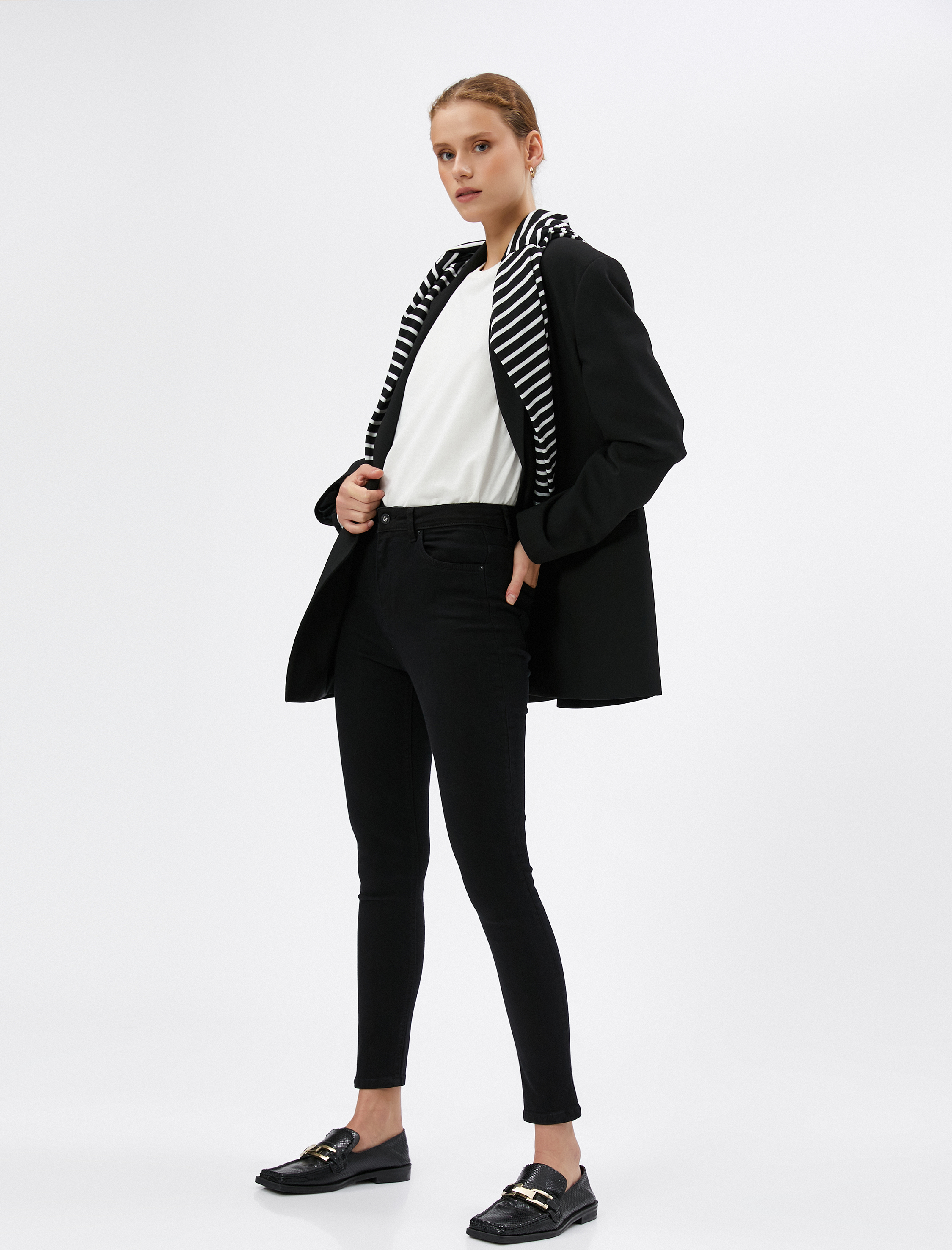   Yüksek Bel Kot Pantolon Dar Paça - Carmen Jeans