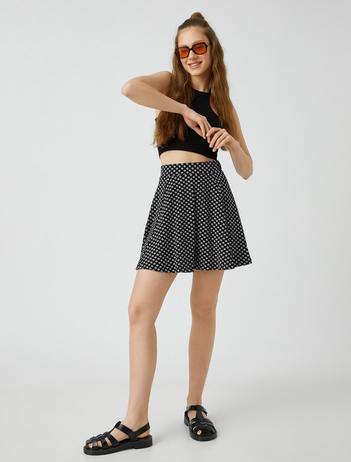  Yüksek Bel Mini Etek