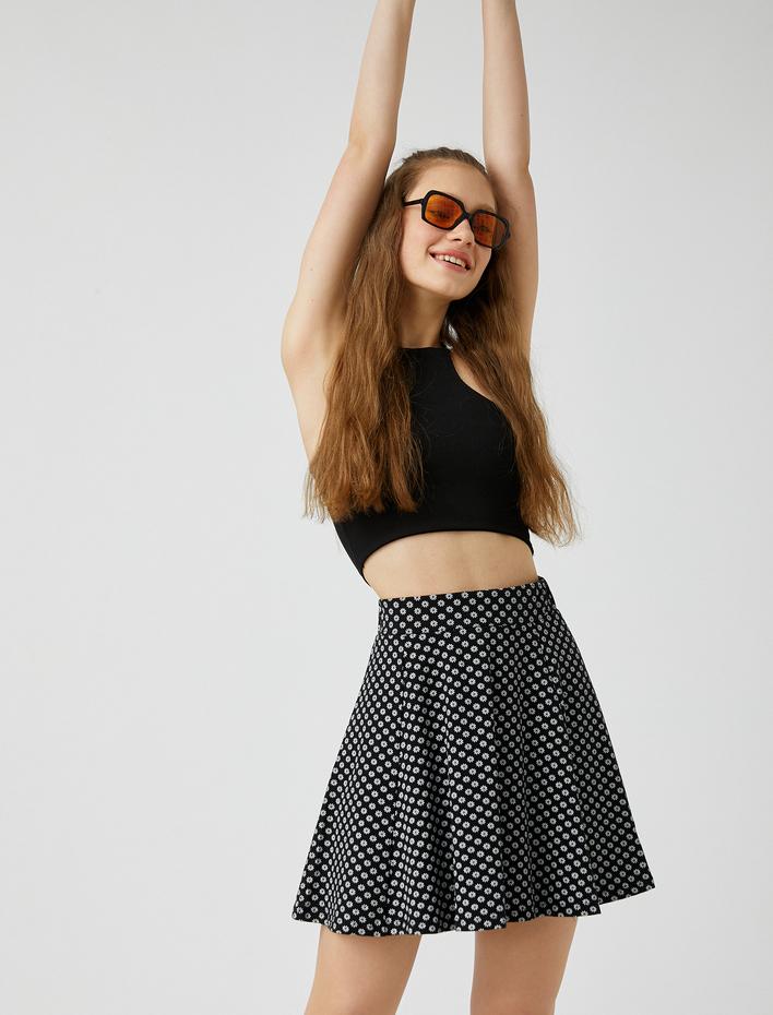  Yüksek Bel Mini Etek