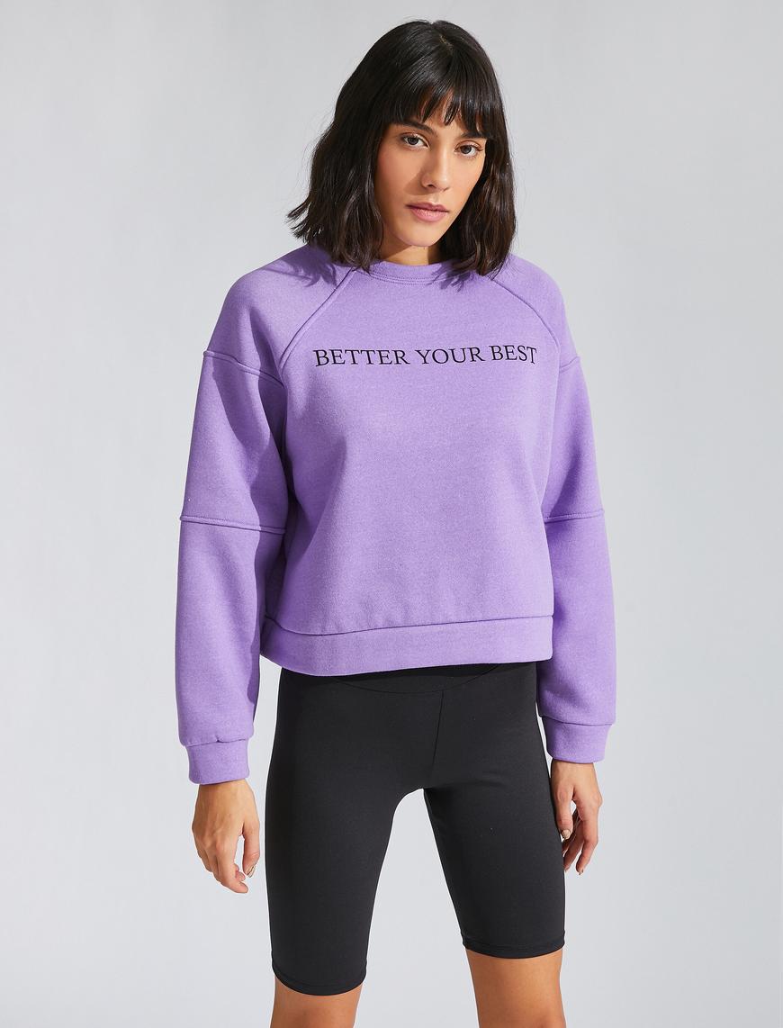   Pamuklu Baskılı Sweatshirt