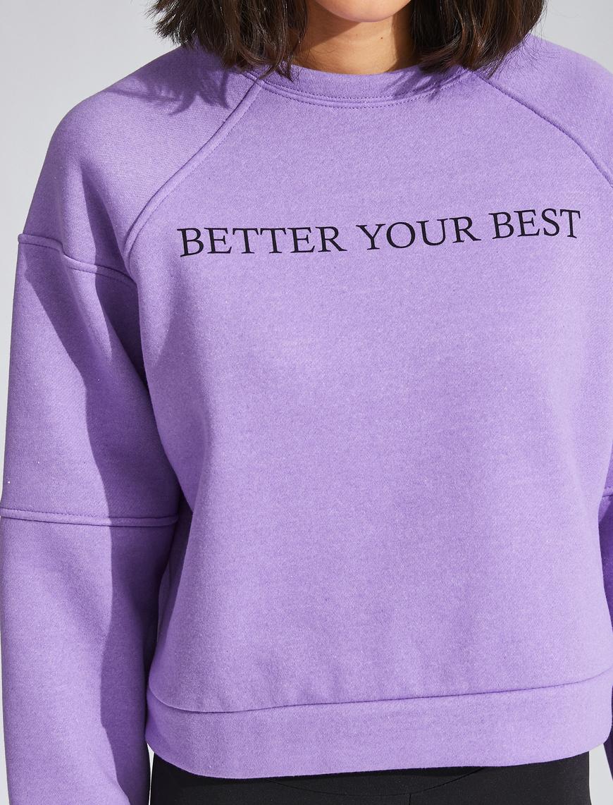   Pamuklu Baskılı Sweatshirt