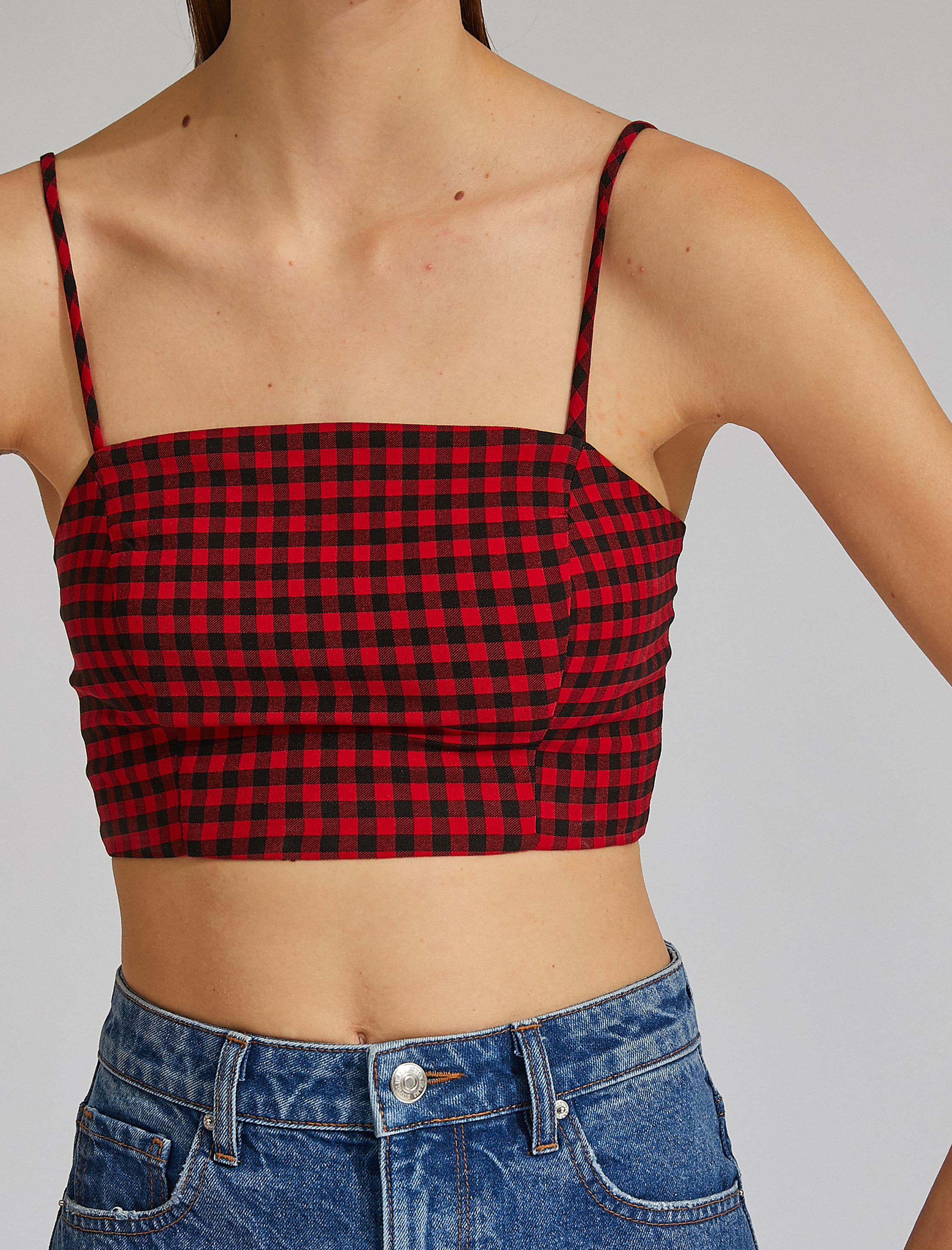   İnce Askılı Crop Top