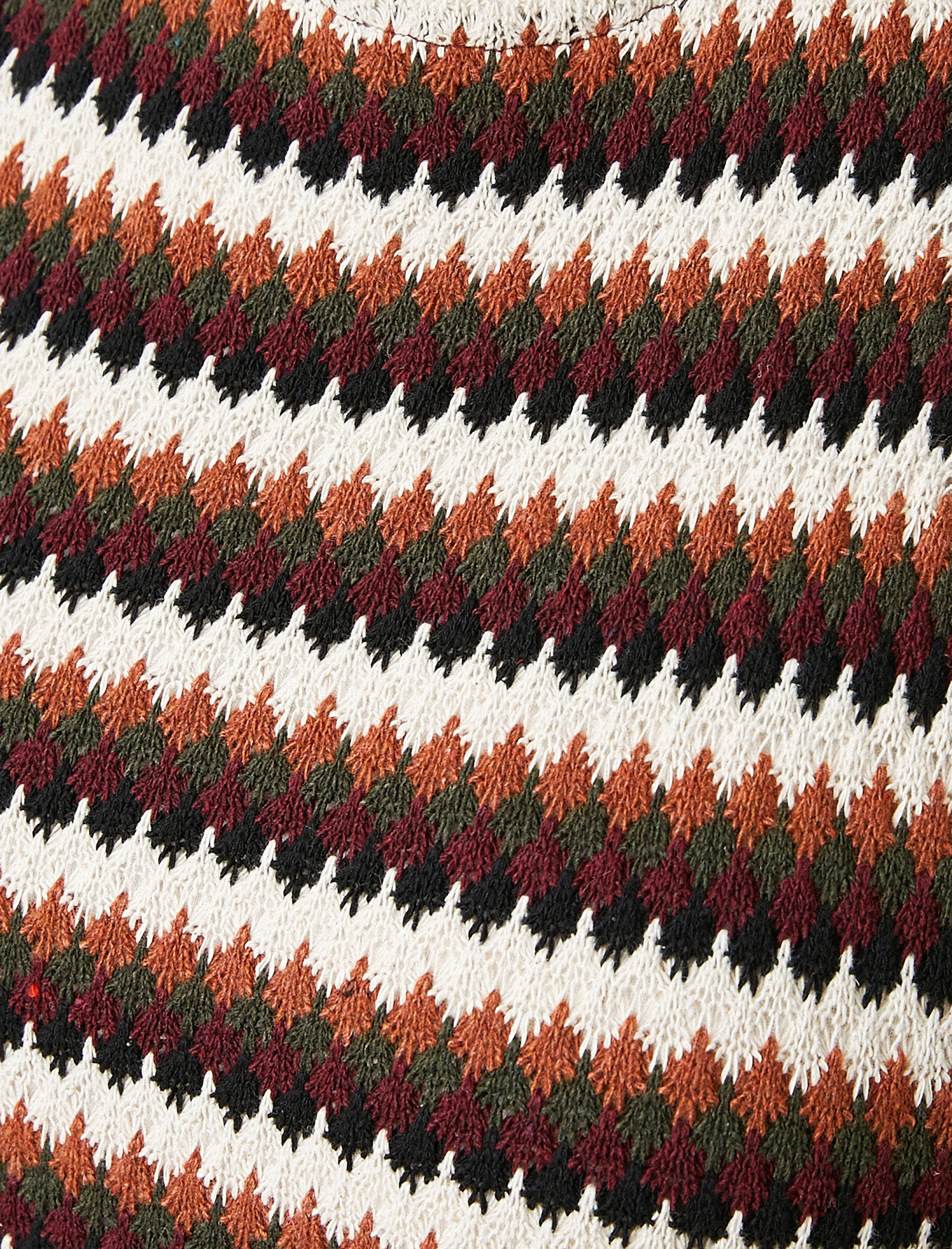   Örgü Detaylı Çizgili Midi Elbise