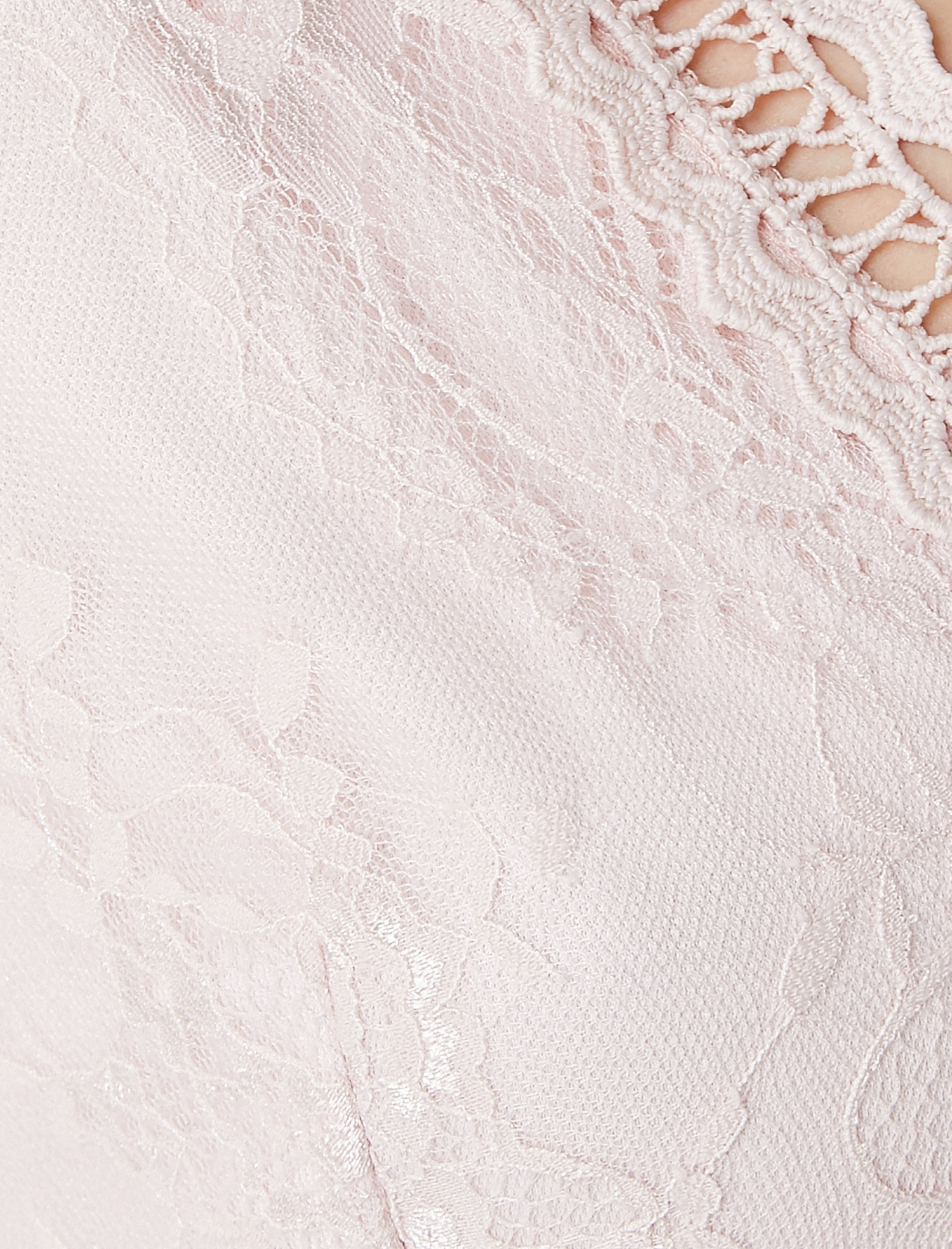   Dantel Detaylı Abiye Elbise Şifon V Yaka Volanlı Mini