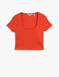 Kısa Kollu Tişört Ribanalı