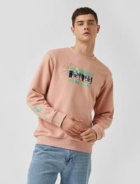 Baskılı Kapüşonlu Sweatshirt