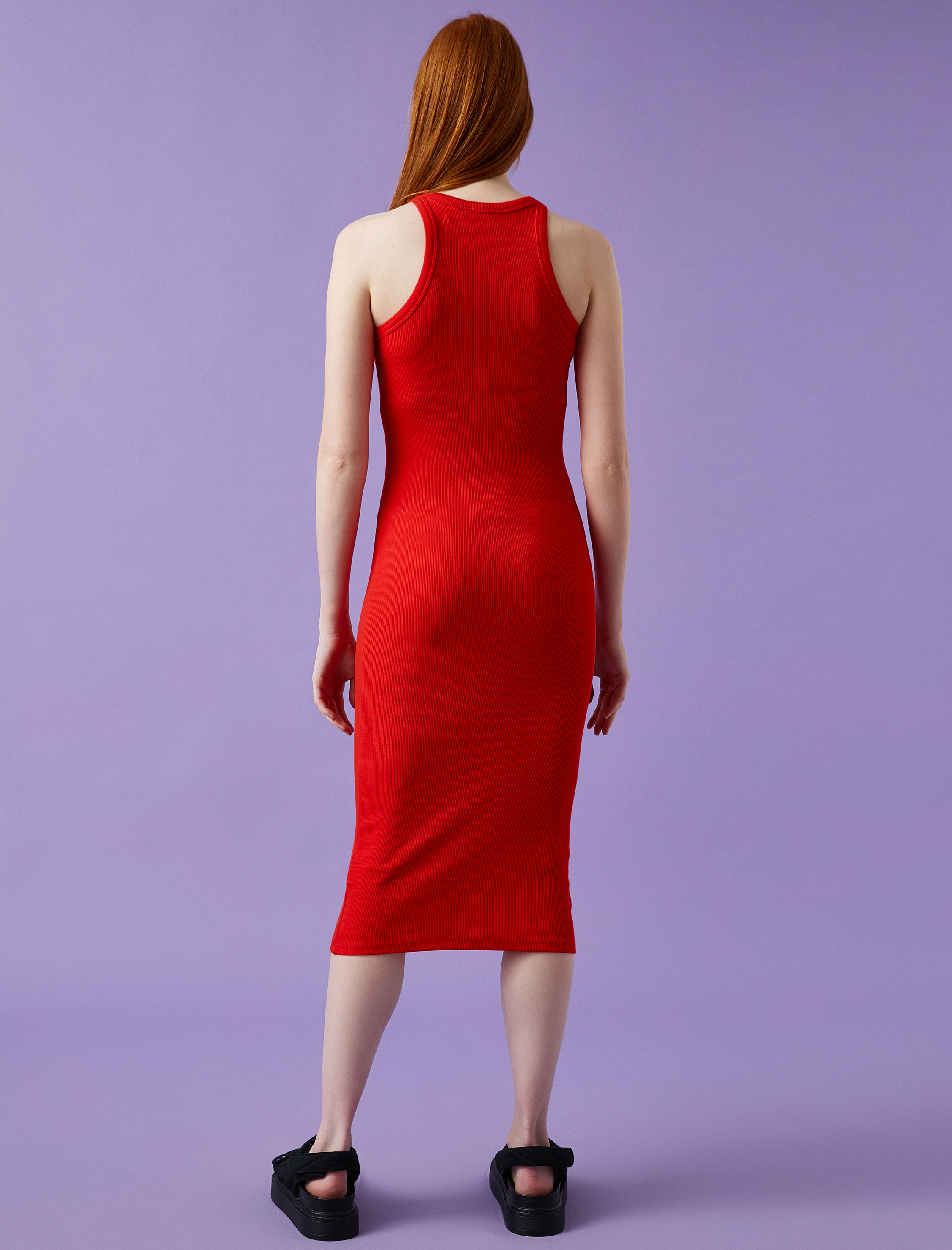   Fitilli Elbise Pamuklu