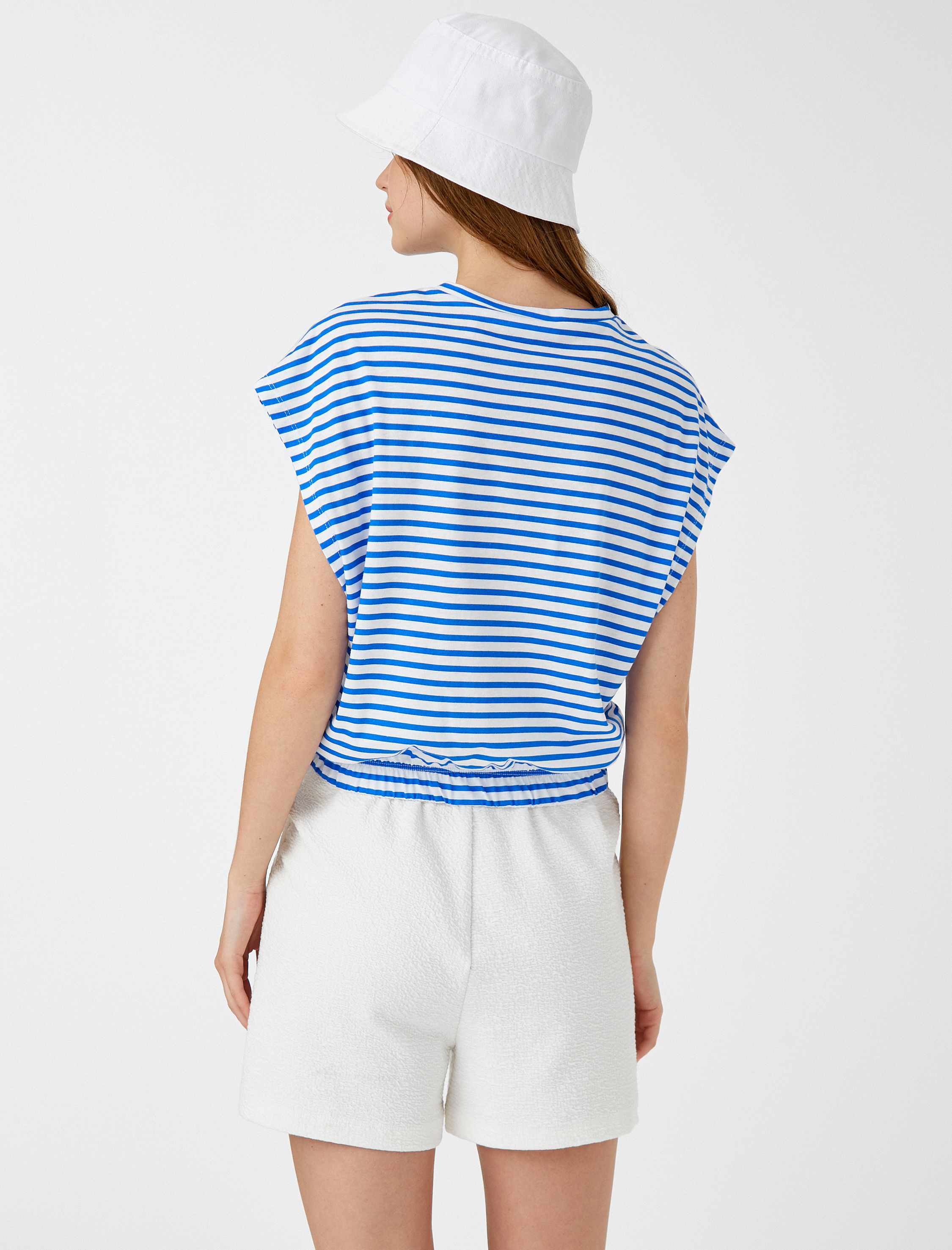   Çizgili Tişört Pamuklu