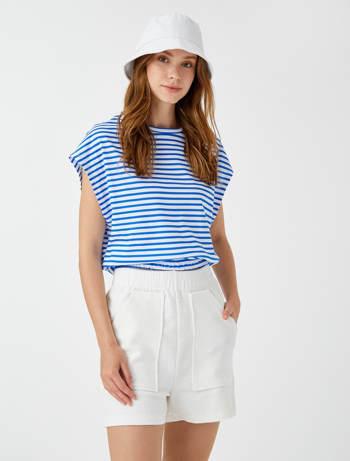  Çizgili Tişört Pamuklu