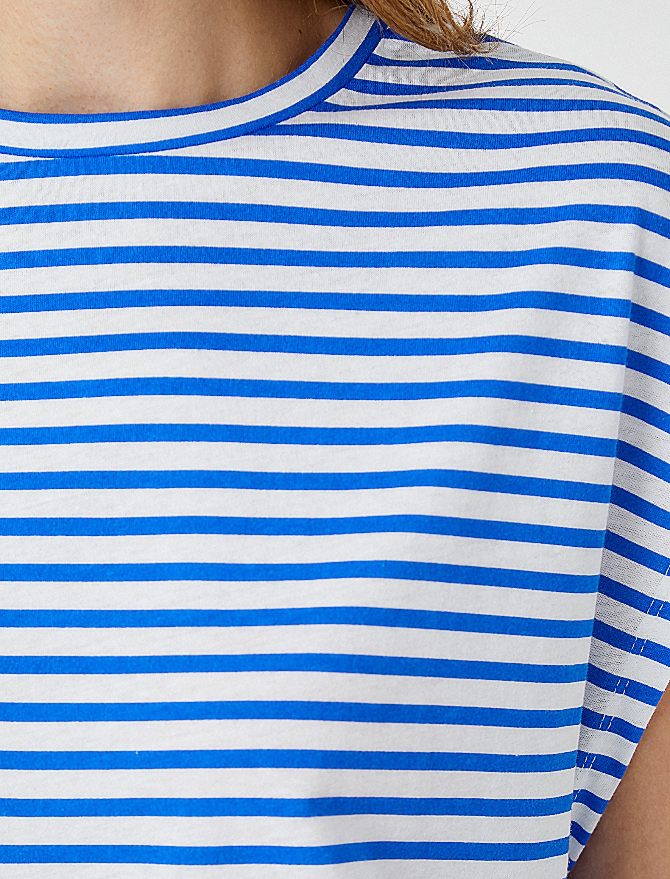   Çizgili Tişört Pamuklu