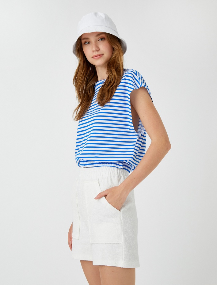  Çizgili Tişört Pamuklu