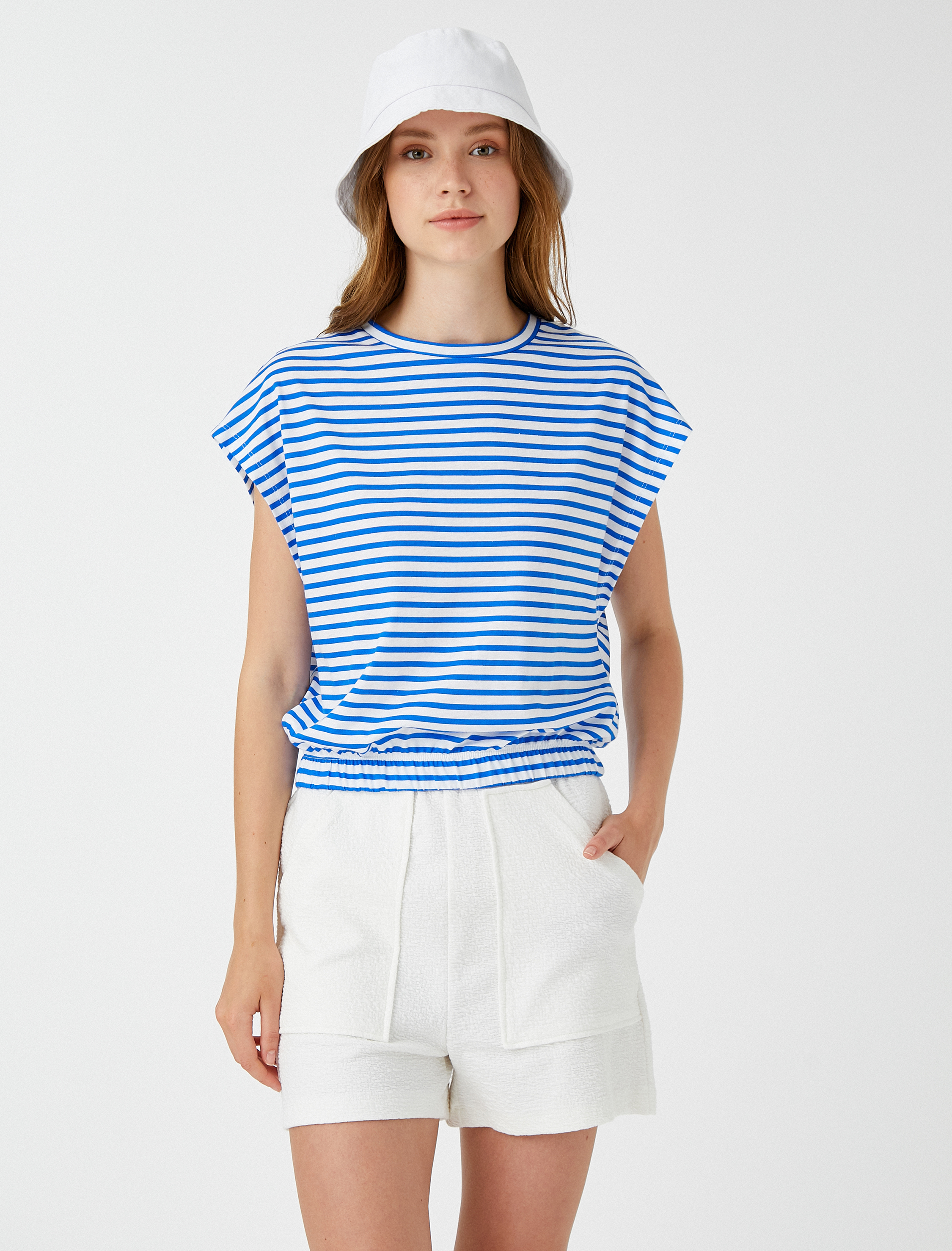   Çizgili Tişört Pamuklu