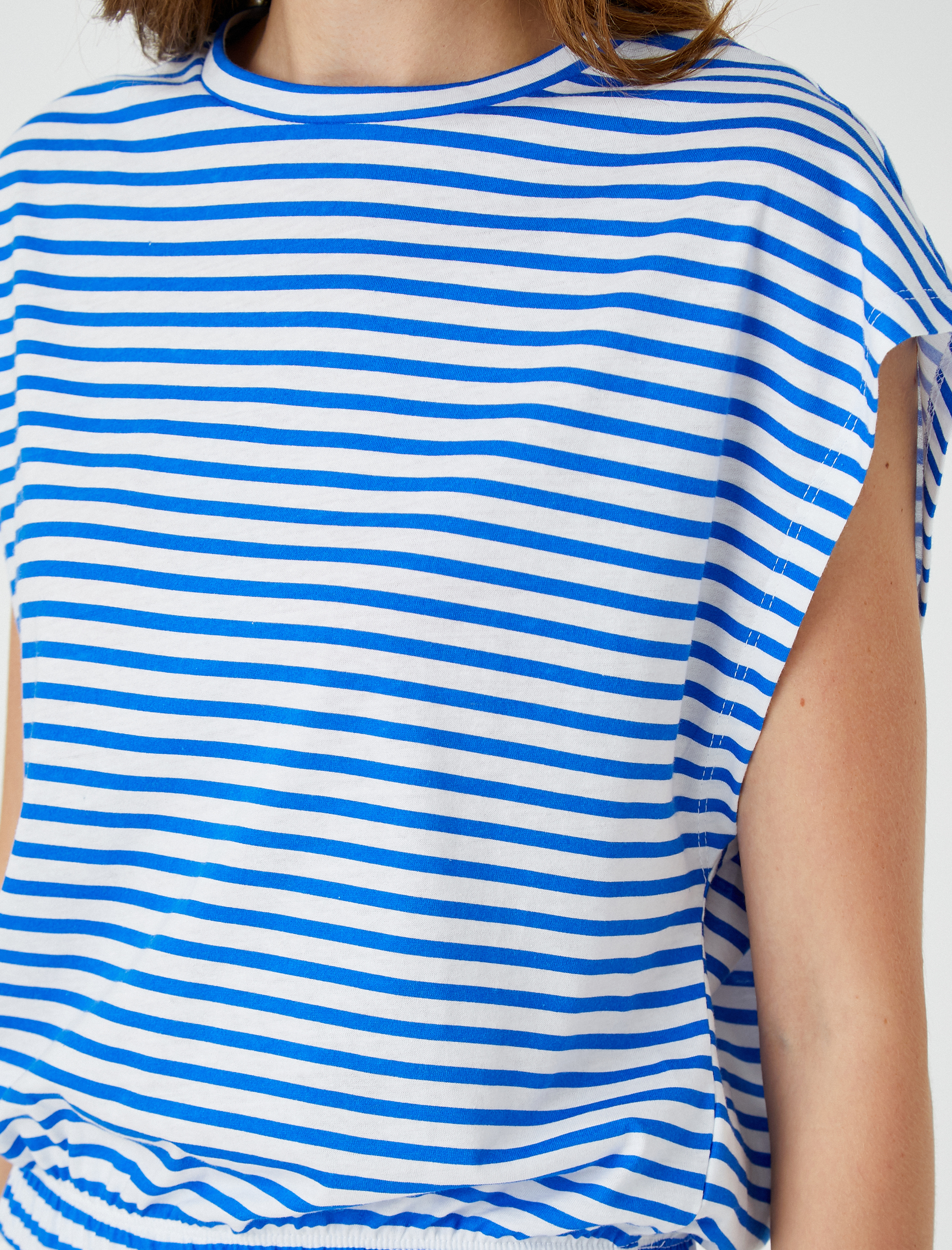   Çizgili Tişört Pamuklu