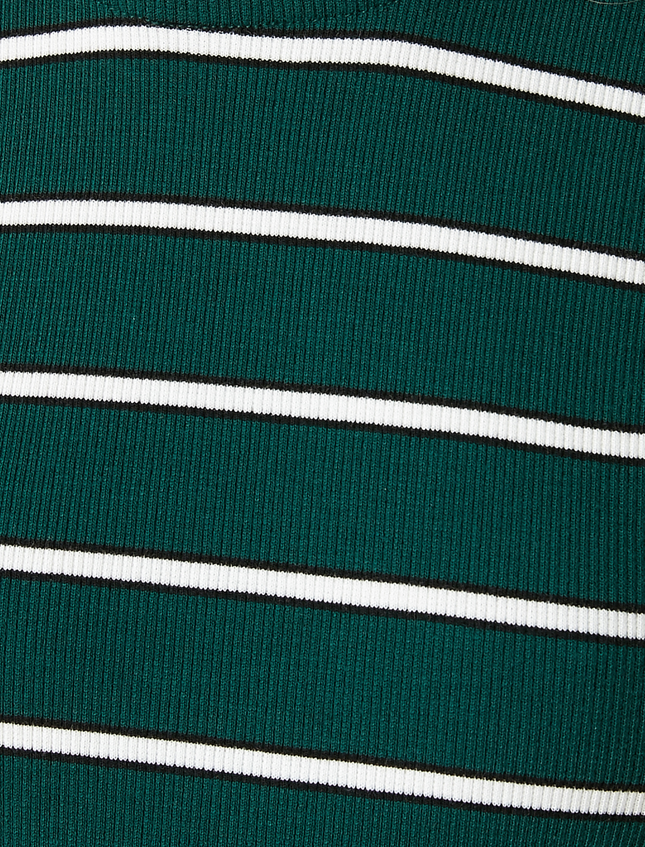   Çizgili Mini Kalem Elbise Kolsuz