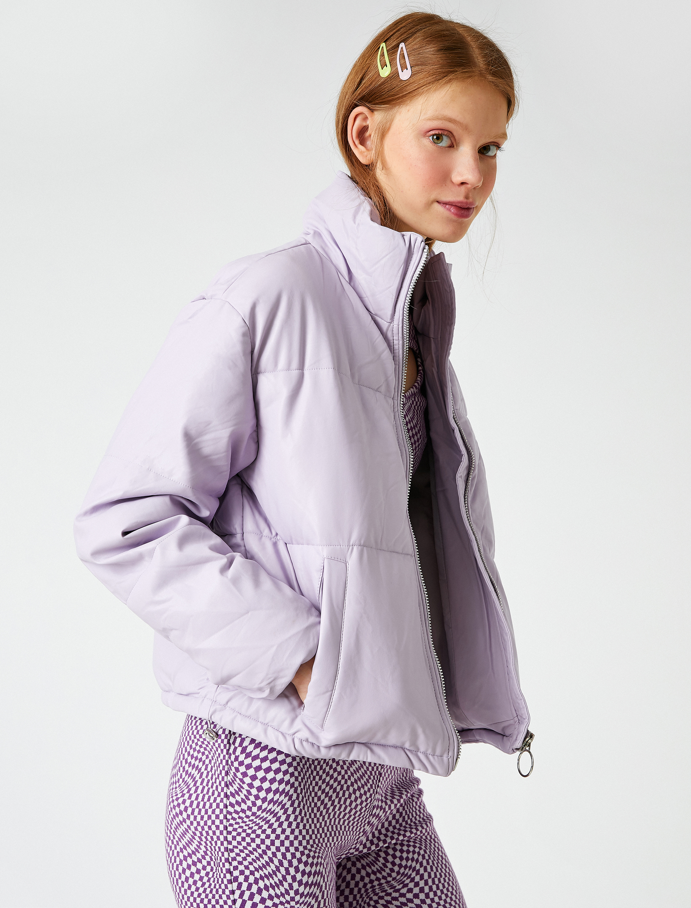   Fermuarlı Şişme Ceket