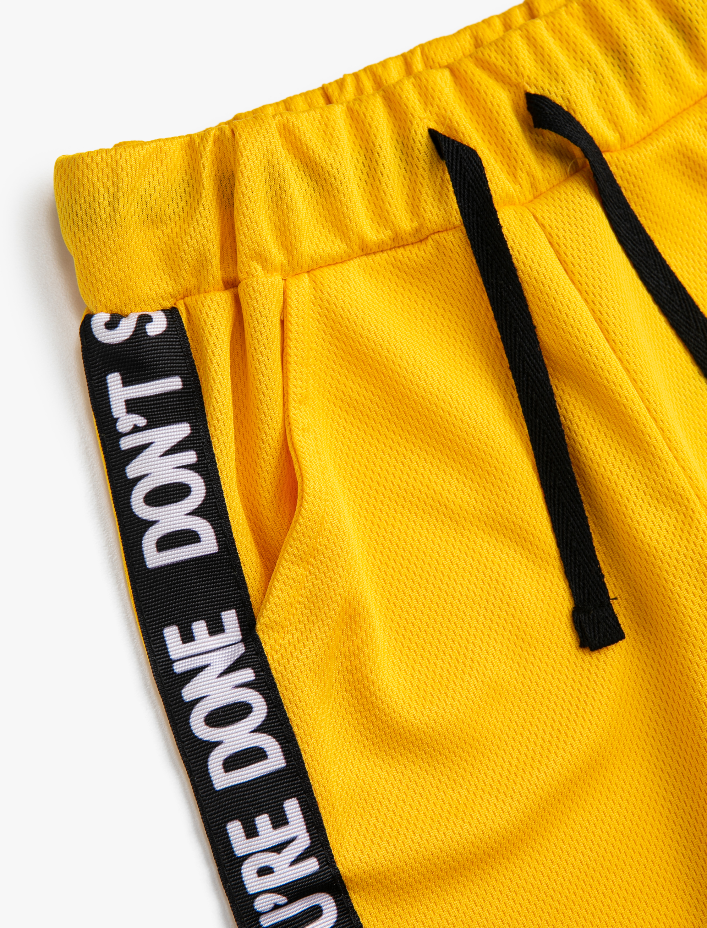  Erkek Çocuk Slogan Baskılı Şort Beli Bağcıklı