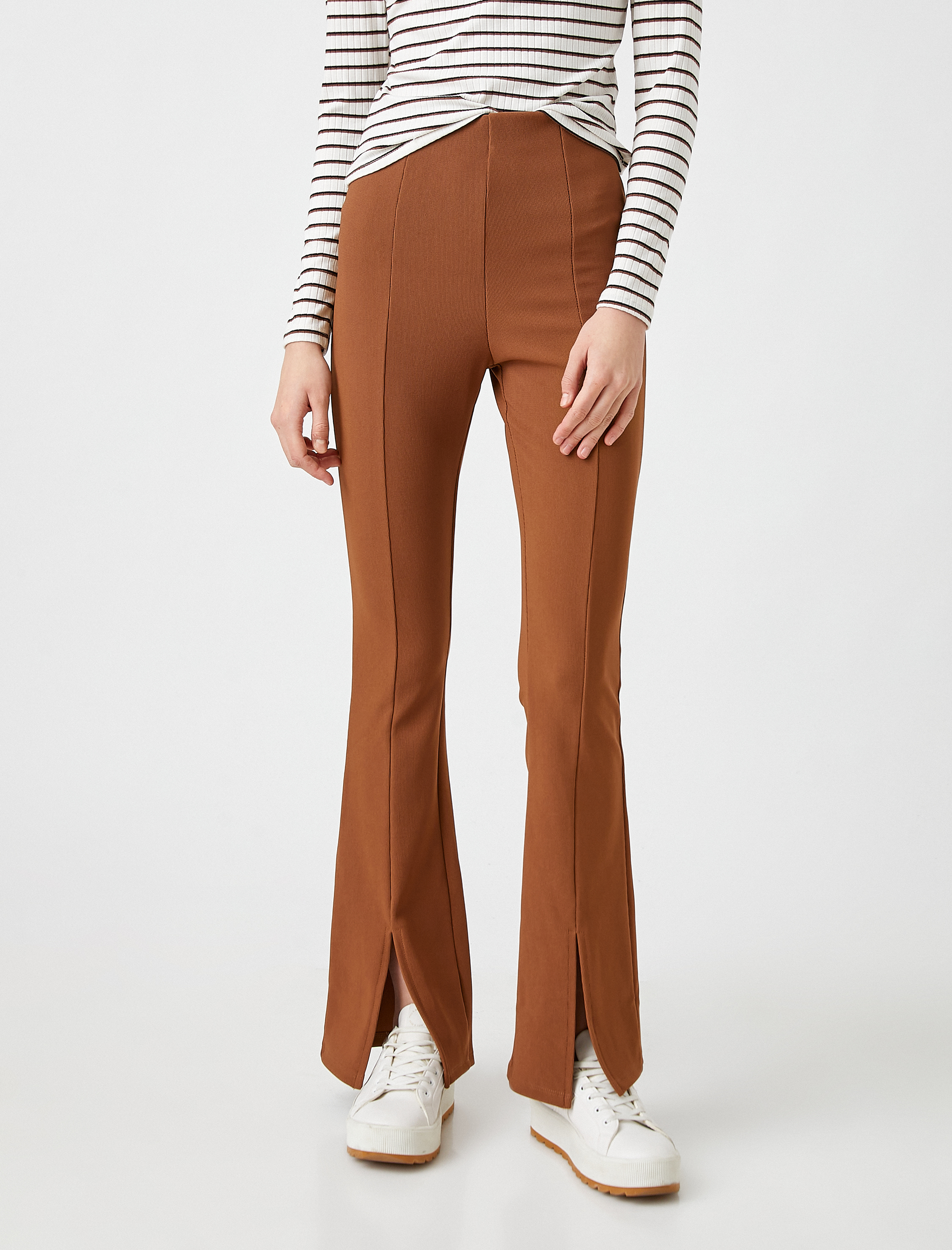   Yüksek Bel İspanyol Paça Pantolon