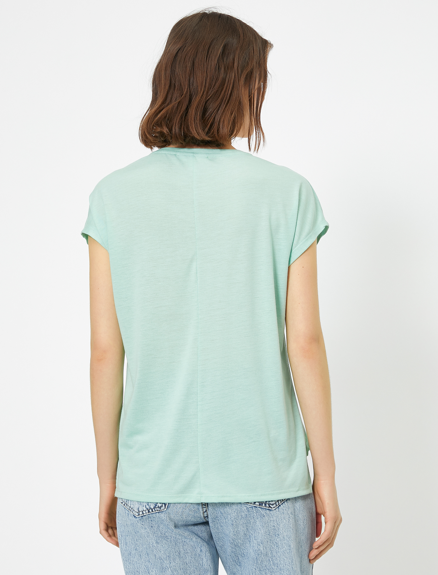   Baskılı Bisiklet Yaka Kısa Kollu Tişört