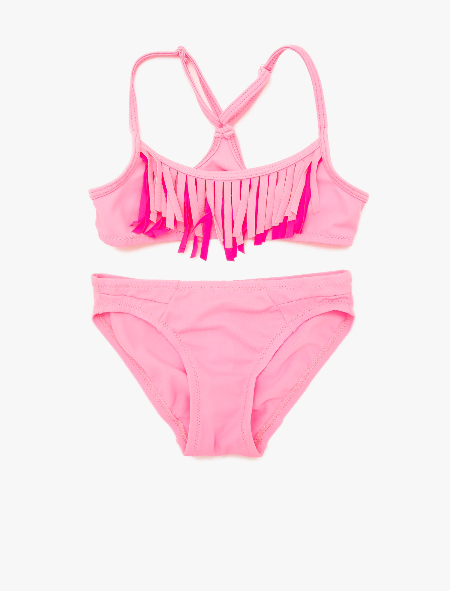  Kız Çocuk Bikini Seti İnce Askılı Püsküllü