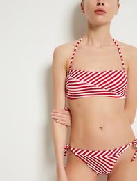 Çizgili Bikini Üstü