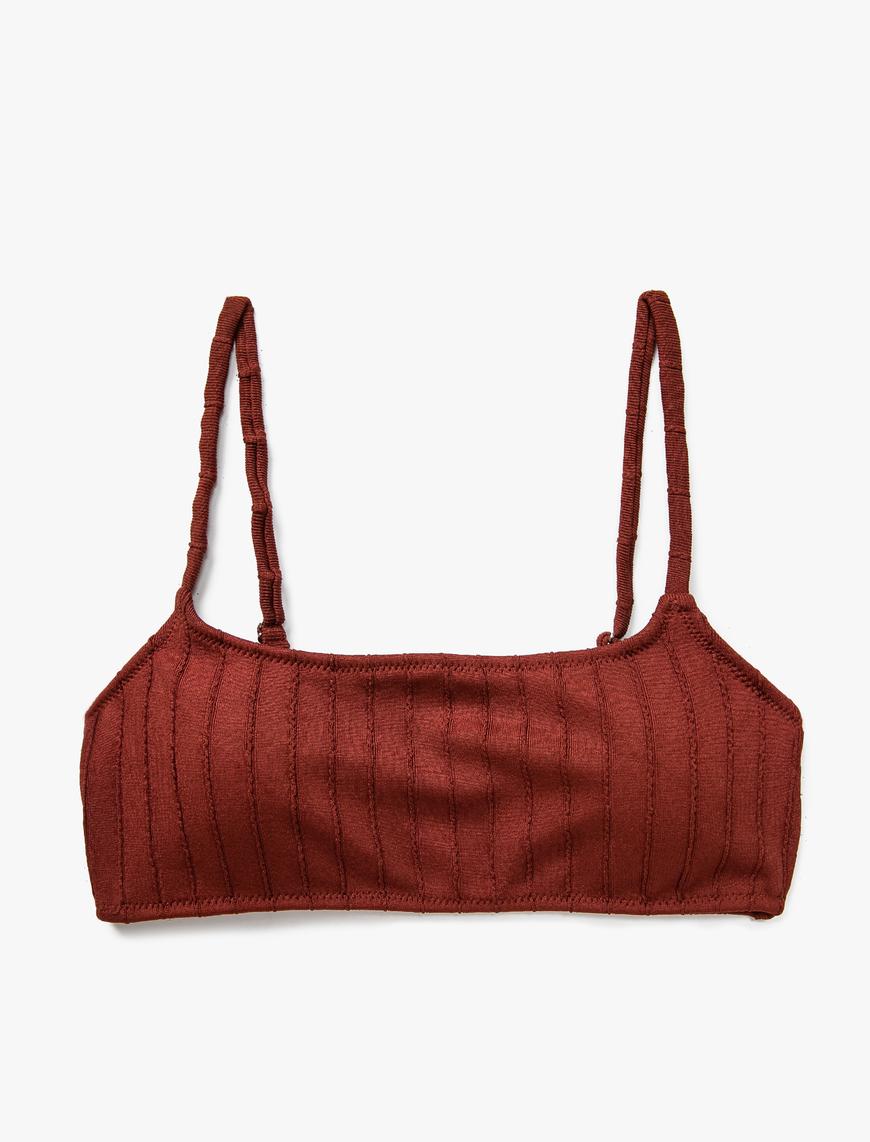  Çizgili Bikini Üst