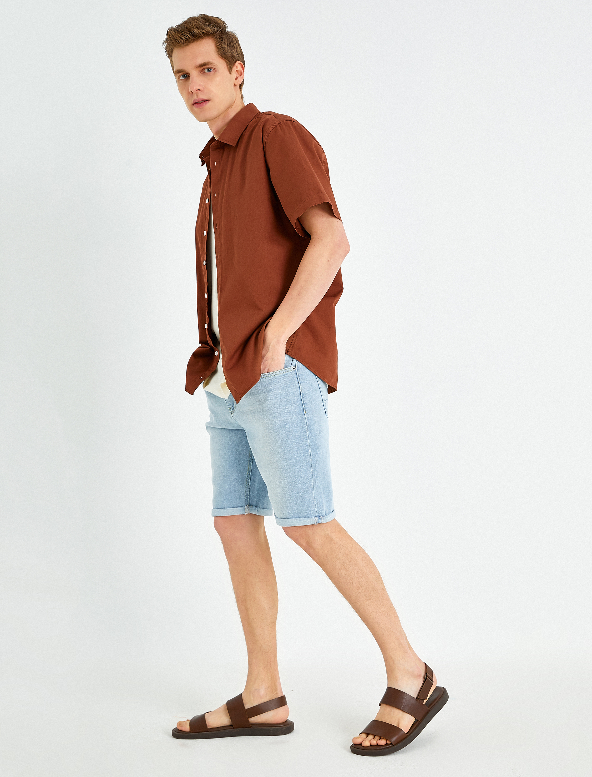   Kot Şort Katlı Paça Detaylı