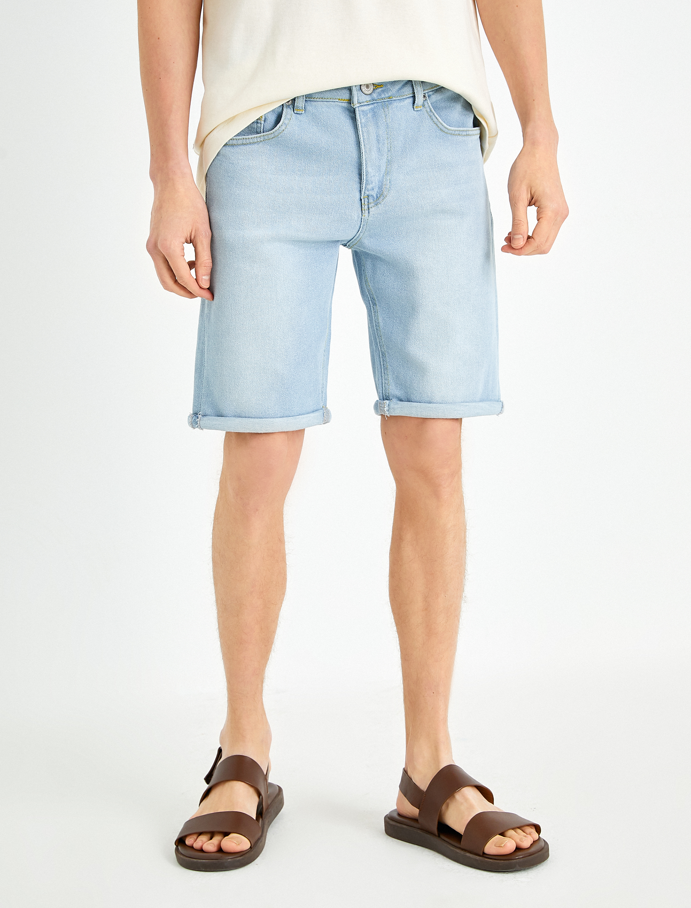   Kot Şort Katlı Paça Detaylı