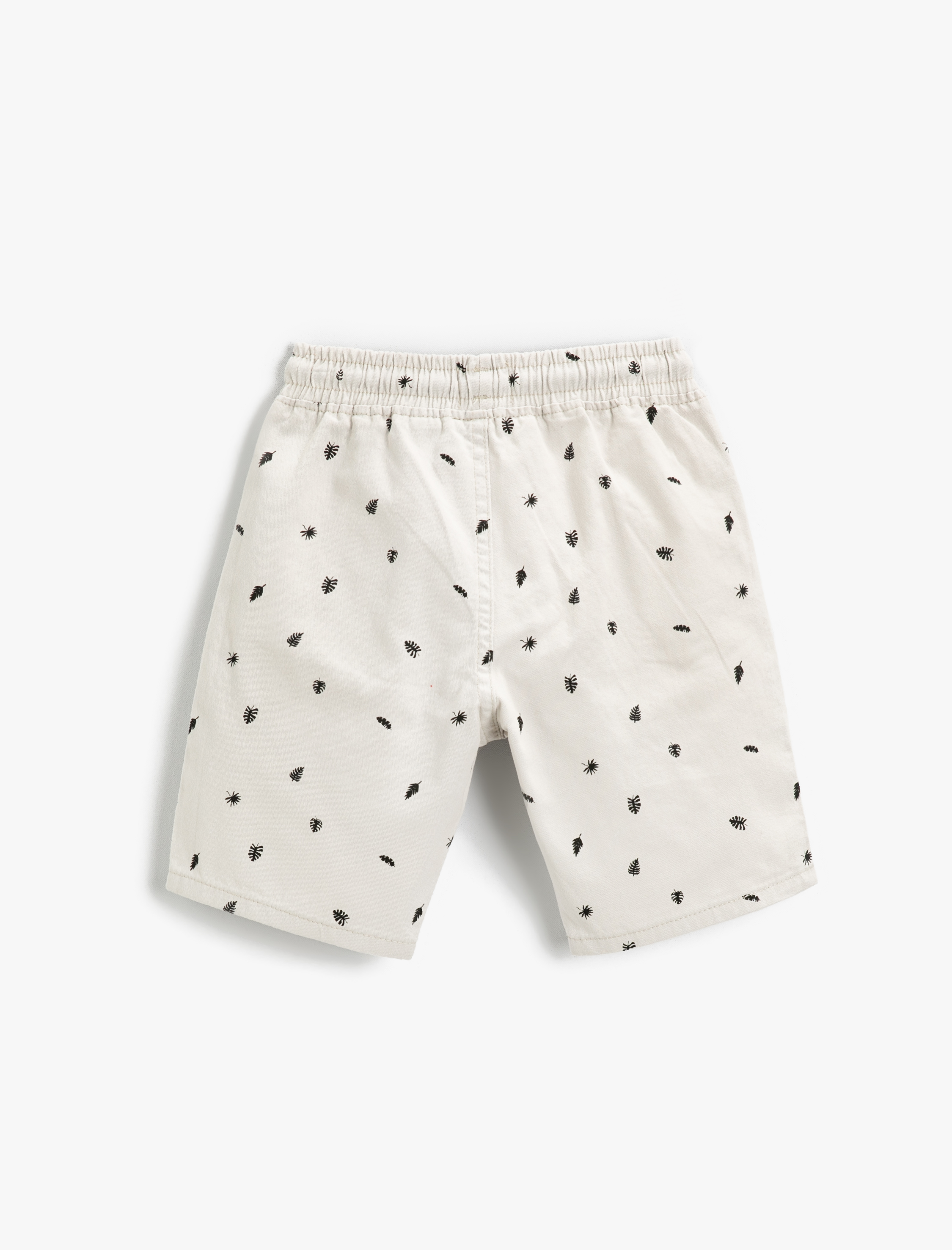  Erkek Çocuk Baskılı Beli Bağcıklı Şort Pamuklu
