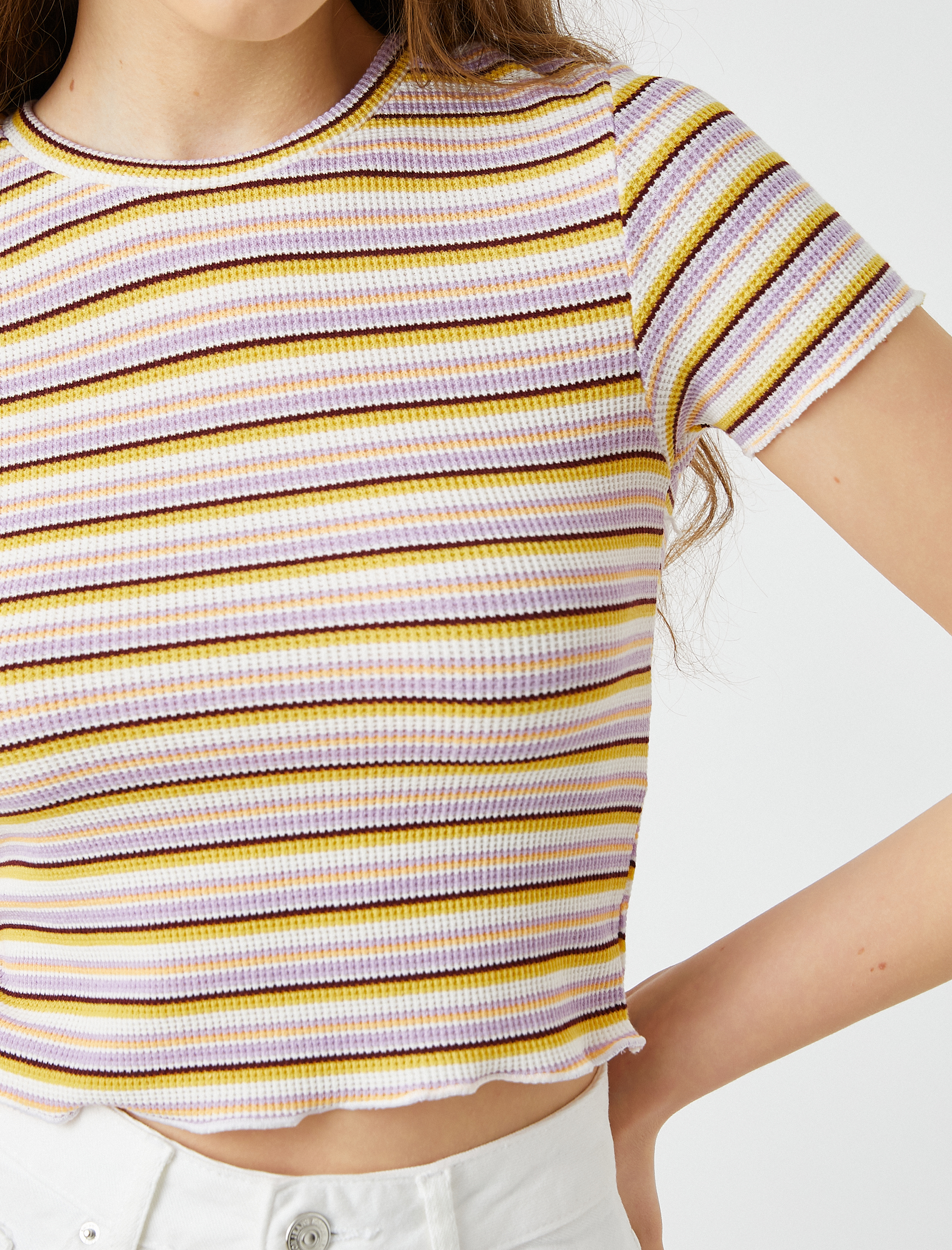   Kısa Kollu Tişört Bisiklet Yaka